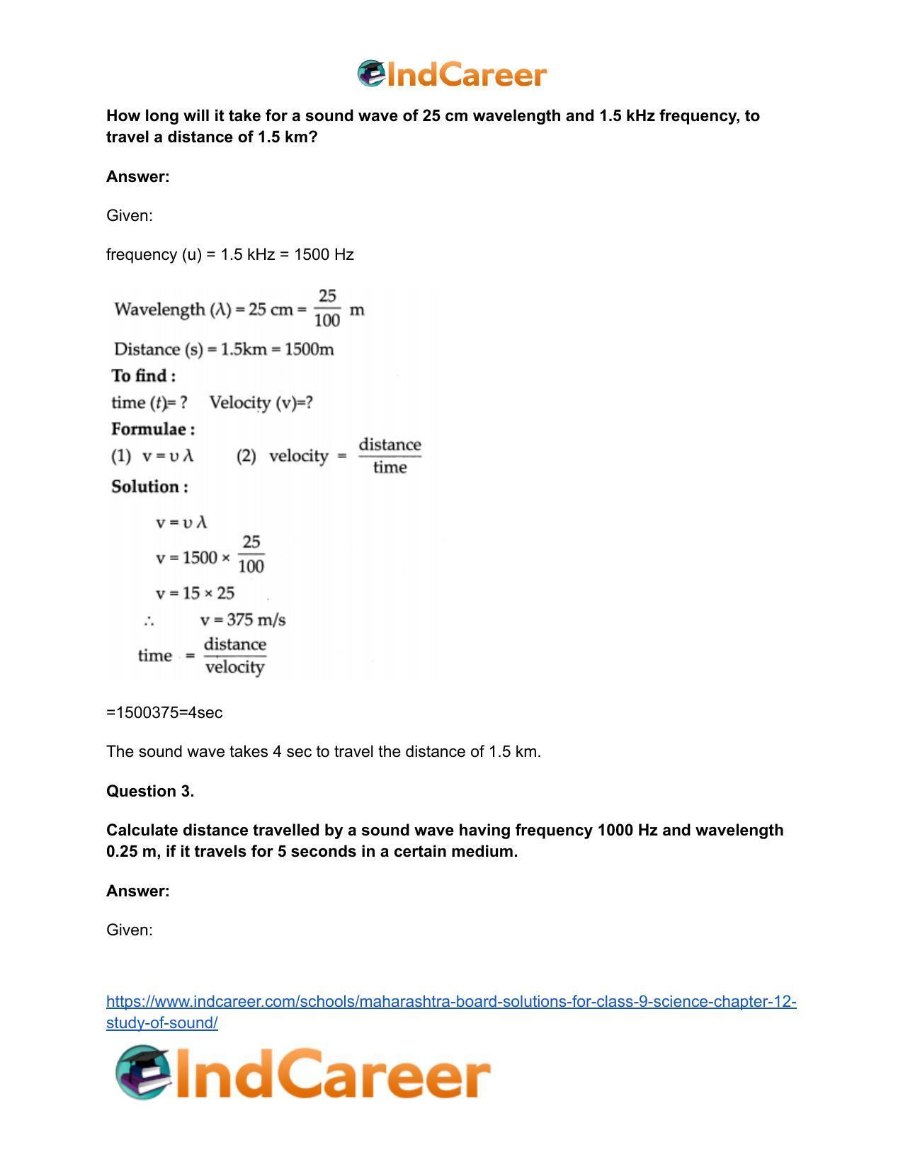 Maharashtra Board Solutions for Class 9- Science: Chapter 12- Study of Sound - Page 27