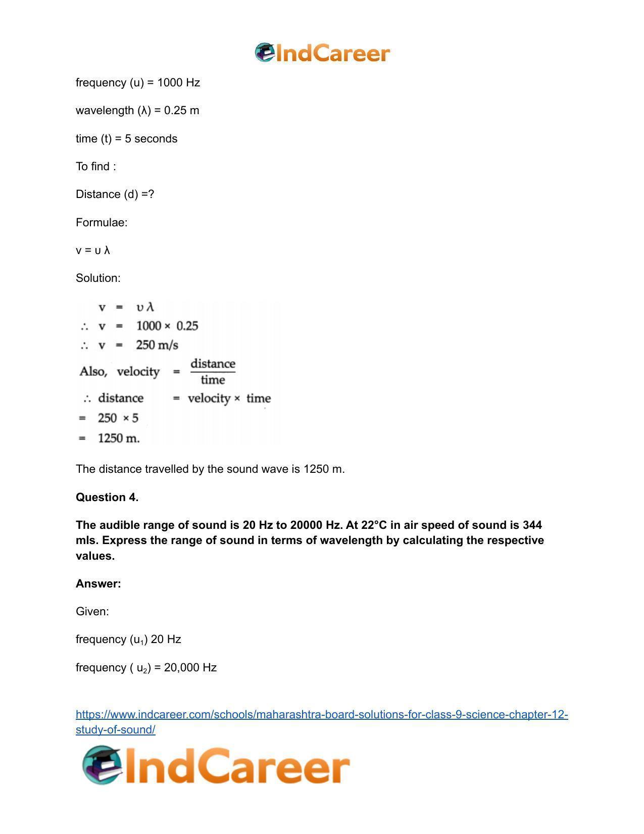 Maharashtra Board Solutions for Class 9- Science: Chapter 12- Study of Sound - Page 28