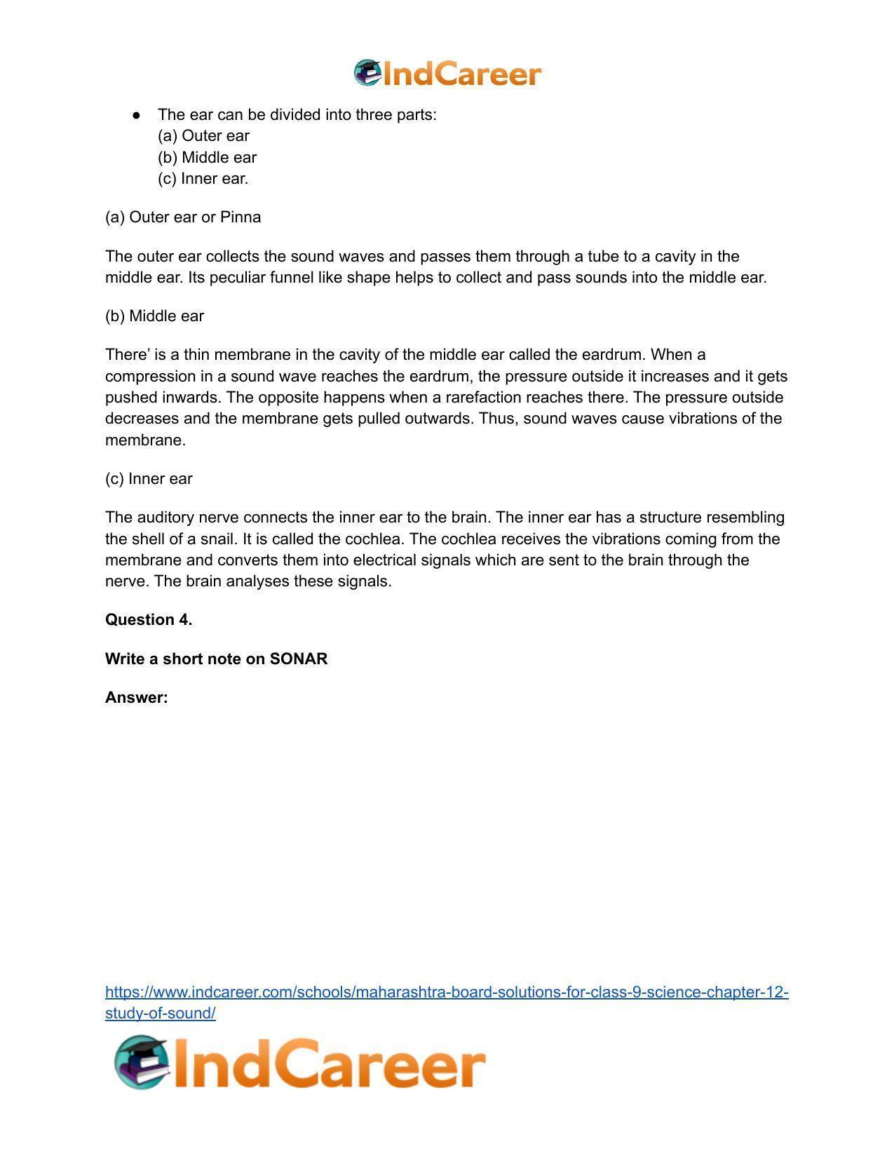 Maharashtra Board Solutions for Class 9- Science: Chapter 12- Study of Sound - Page 38