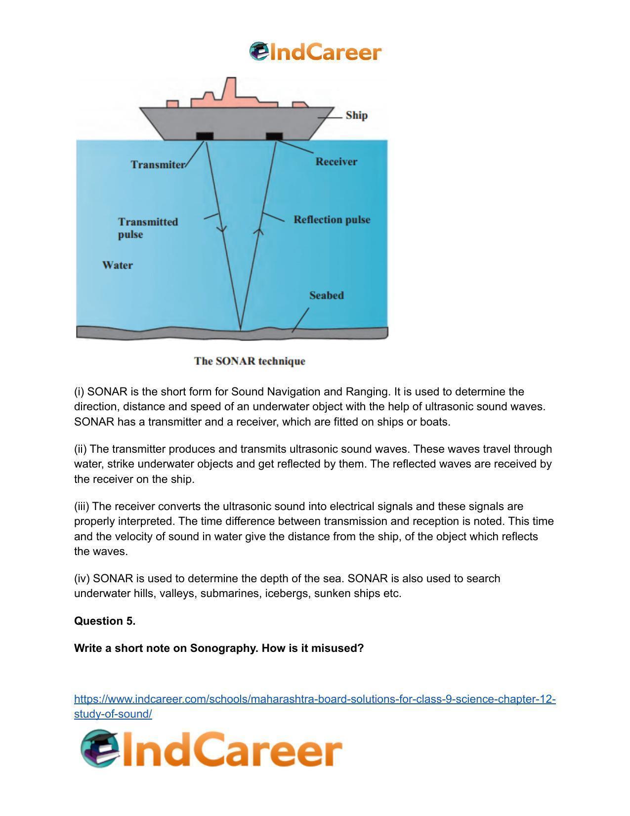 Maharashtra Board Solutions for Class 9- Science: Chapter 12- Study of Sound - Page 39