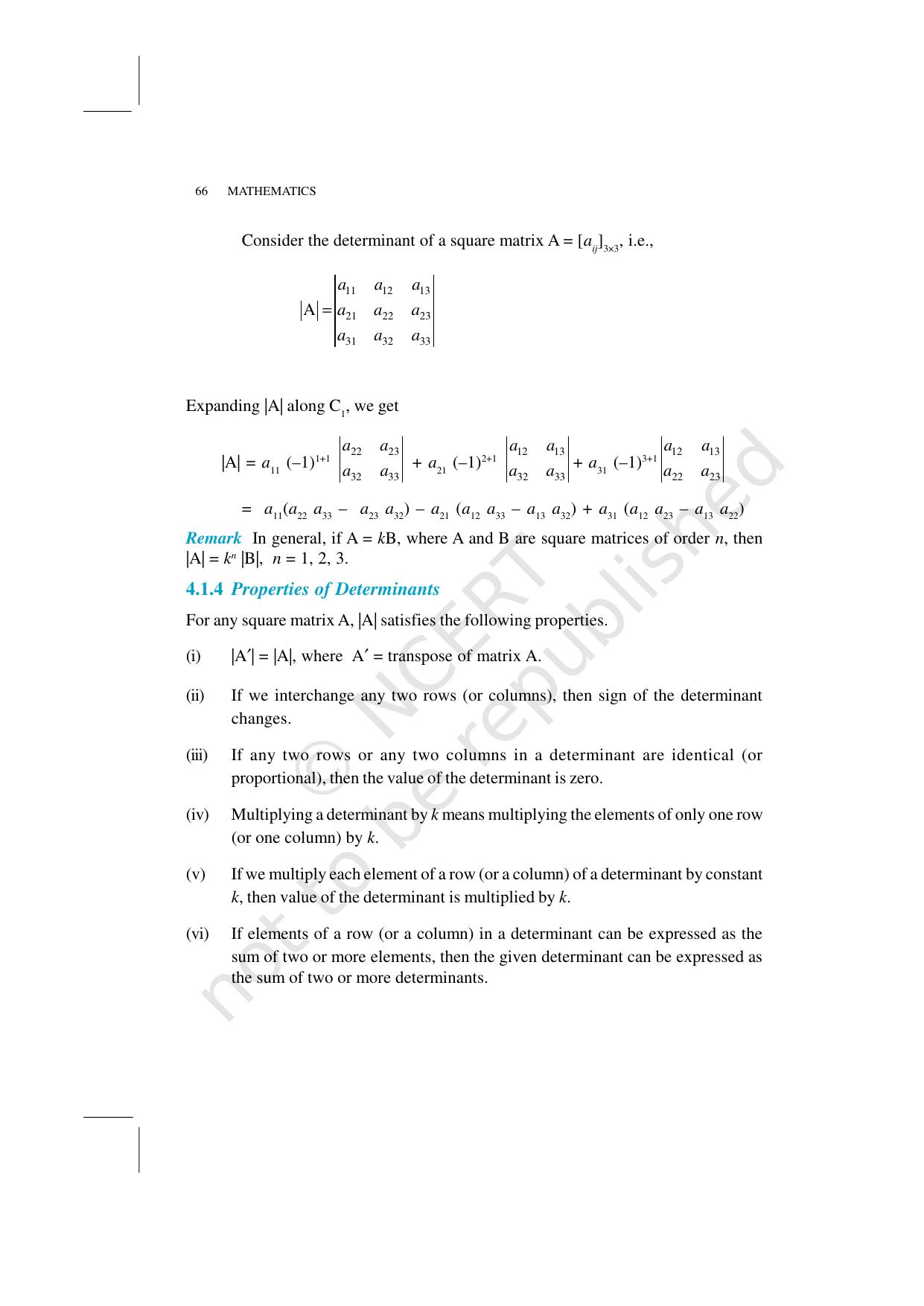 NCERT Exemplar Class 12: Mathematics Unit 4 (Determinants) - Page 2