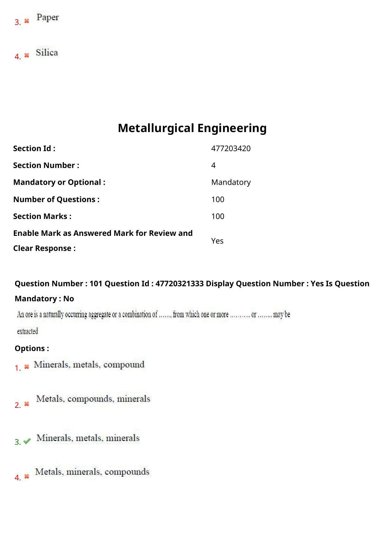 AP ECET 2021 - Metallurgical Engineering Question Paper With Preliminary Keys Shift2 - Page 54