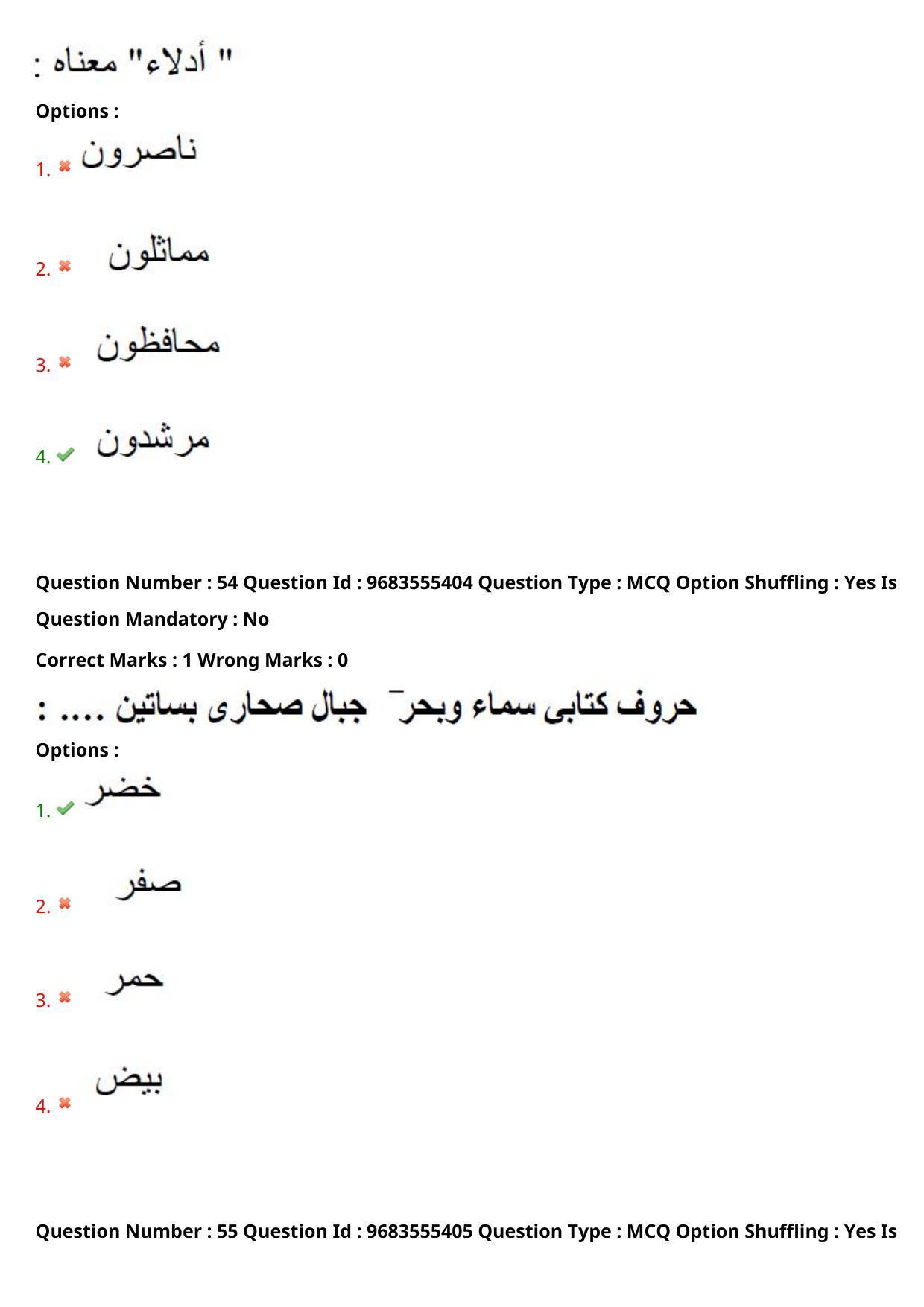 TS CPGET 2021 M.A. Arabic  (Shift 1) Question Paper with Answer Key - Page 30
