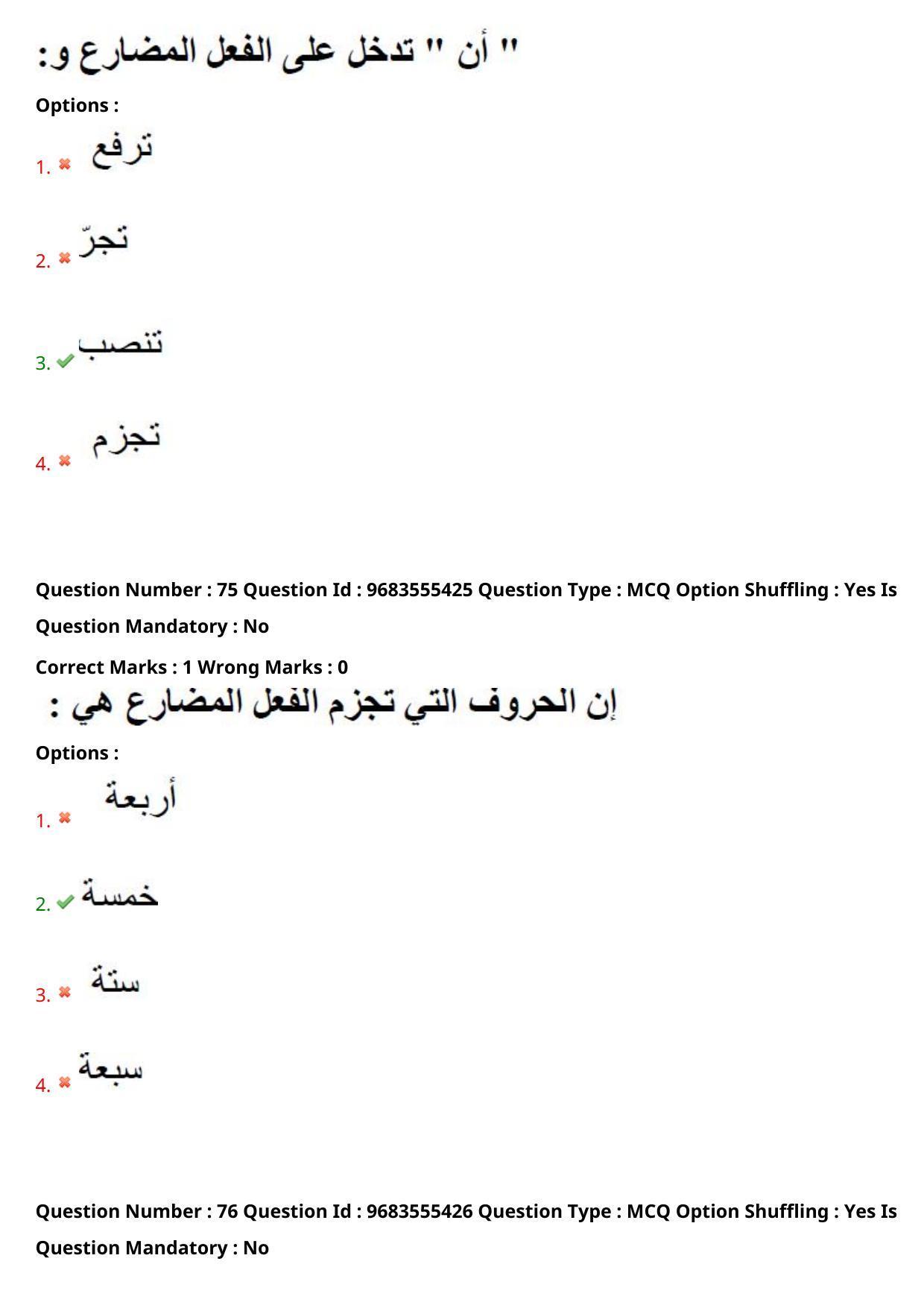 TS CPGET 2021 M.A. Arabic  (Shift 1) Question Paper with Answer Key - Page 41