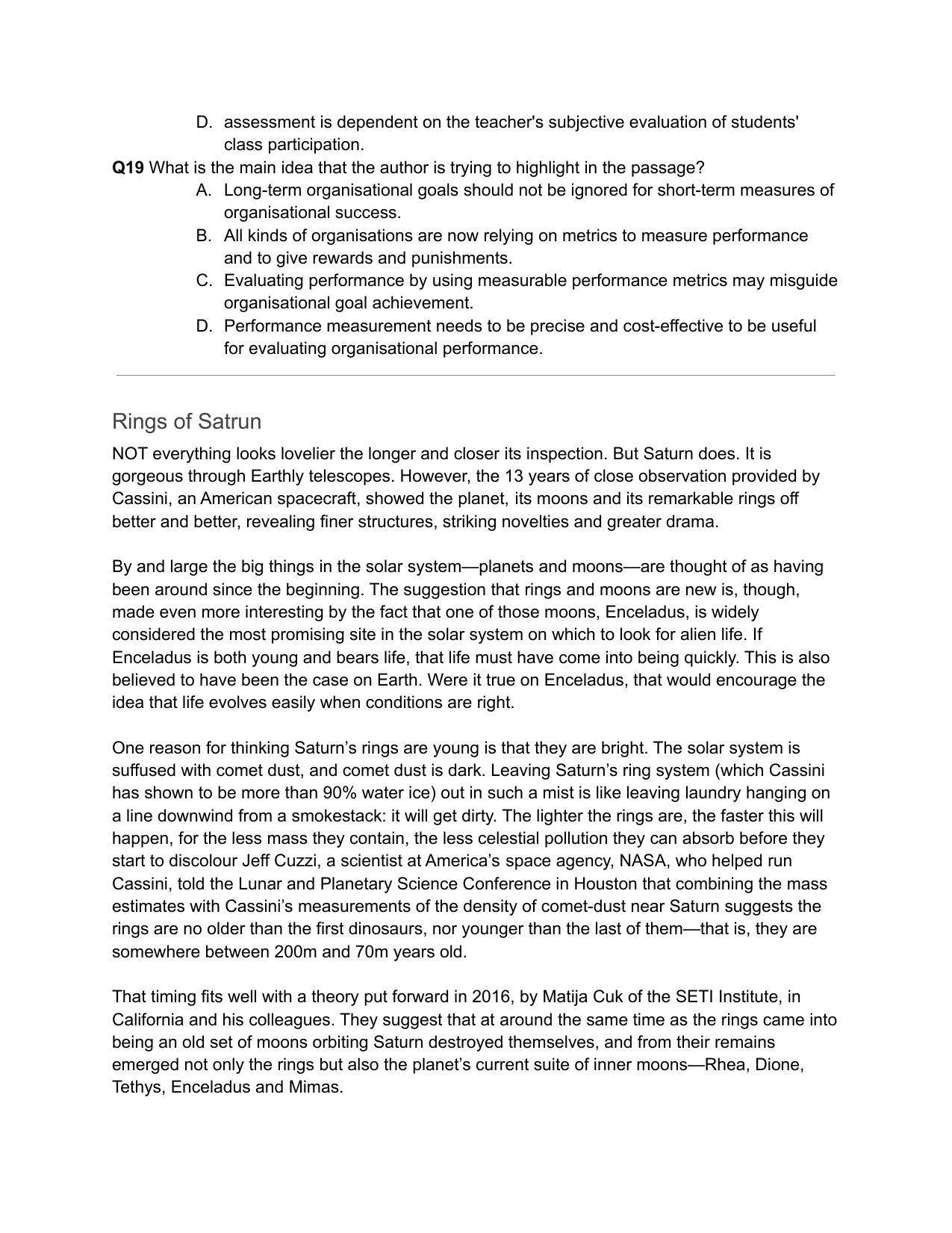 CAT 2018 CAT VARC Slot 2 Question Paper - Page 9
