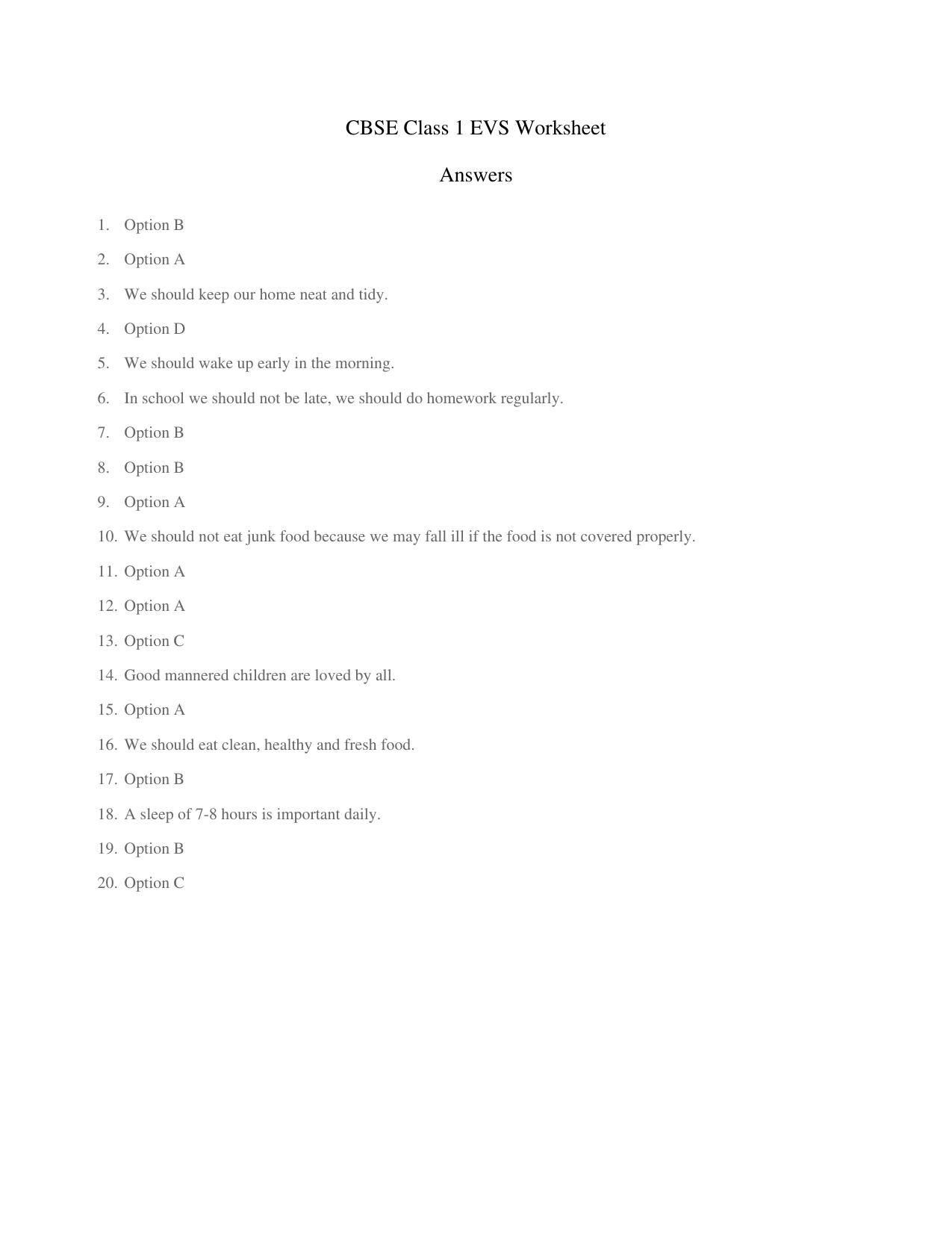 CBSE Class 1 EVS People who help us Worksheets - Page 4