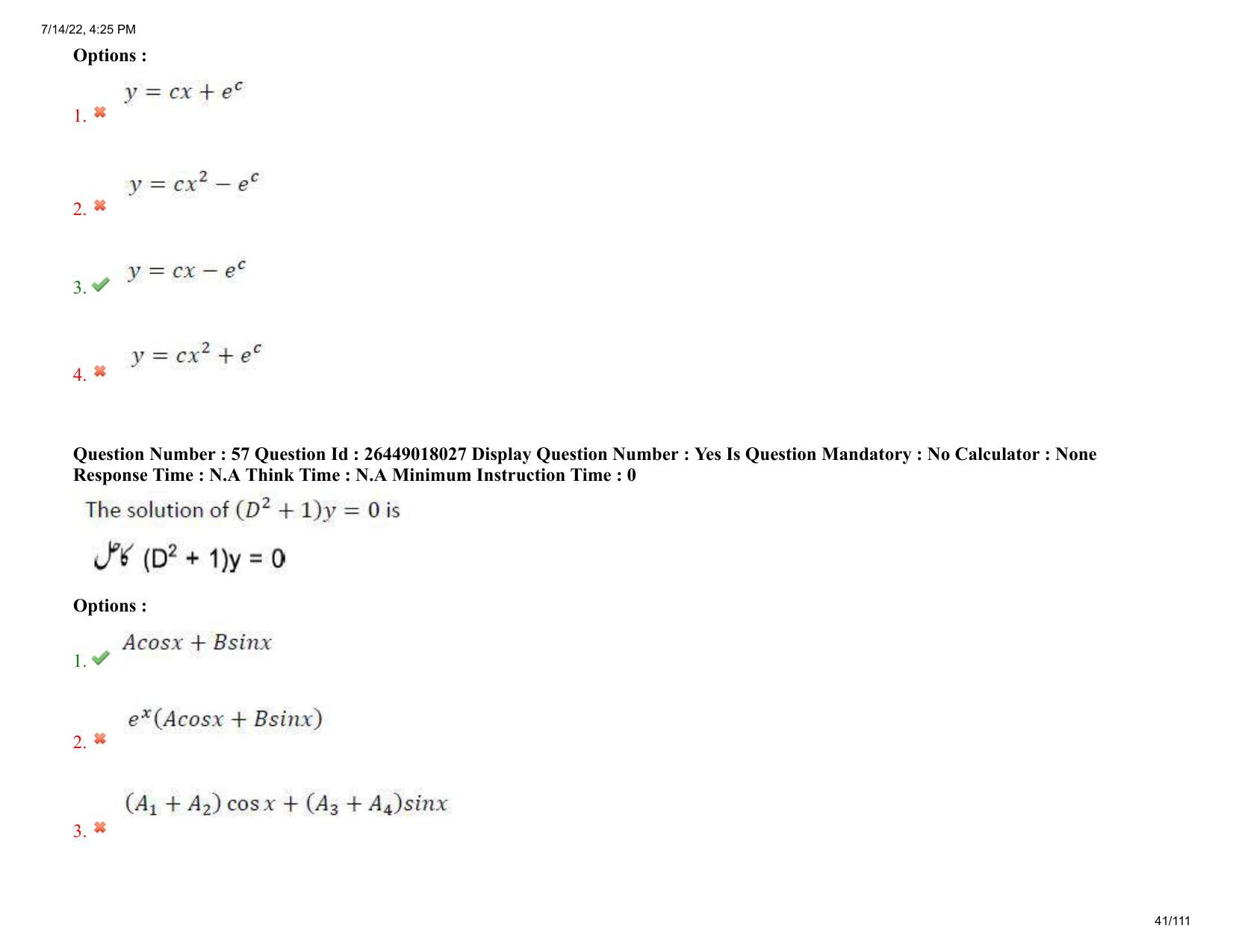 AP EDCET 2022 Mathematics Urdu Question Paper Shift 1 - Page 41
