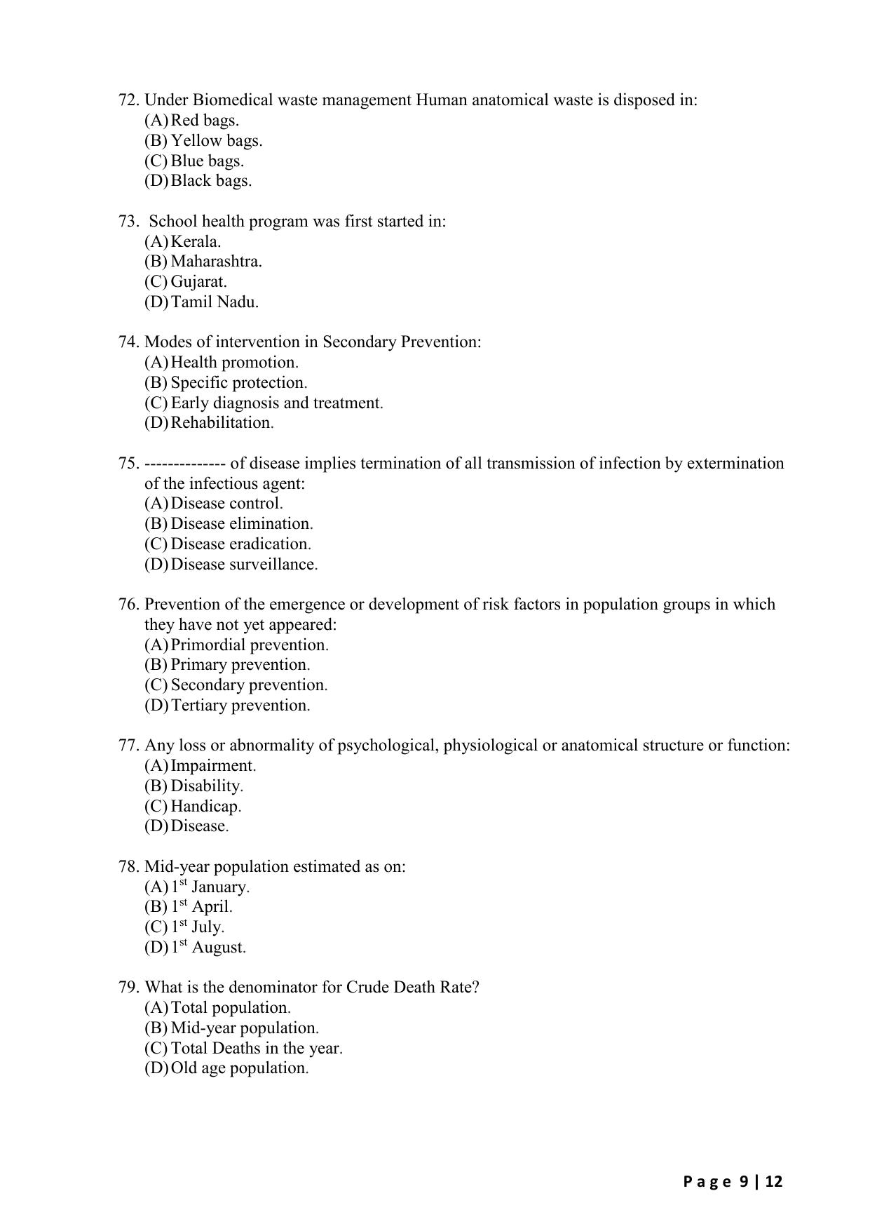 WB JEMAS (PG) DHPE 2024 Question Paper - Page 11