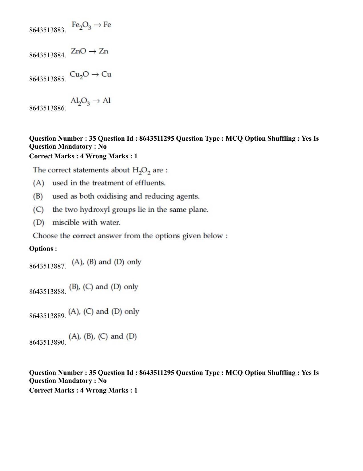 JEE Mains 2021: BTech EB (Shift 2) 16-03-2021 Question Paper - Page 34