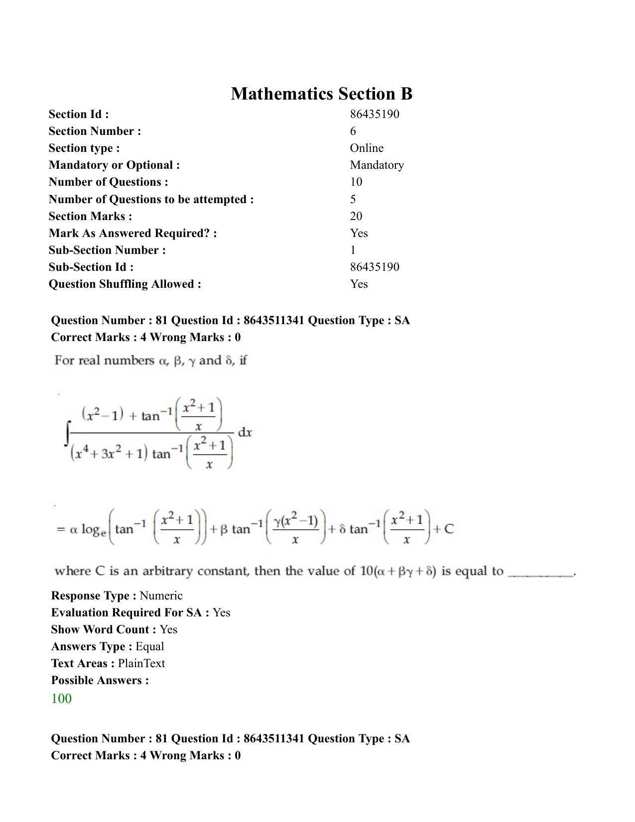 JEE Mains 2021: BTech EB (Shift 2) 16-03-2021 Question Paper - Page 78