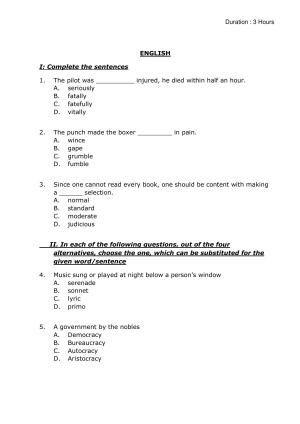 IMU CET M.Tech (for NAOE Graduates) Sample Paper