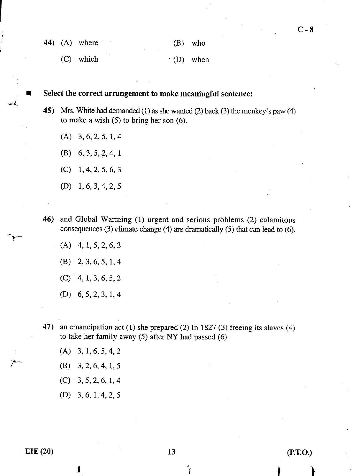 Gujarat Board Class 12th Question Paper March 2019: 13 (E) - Page 13