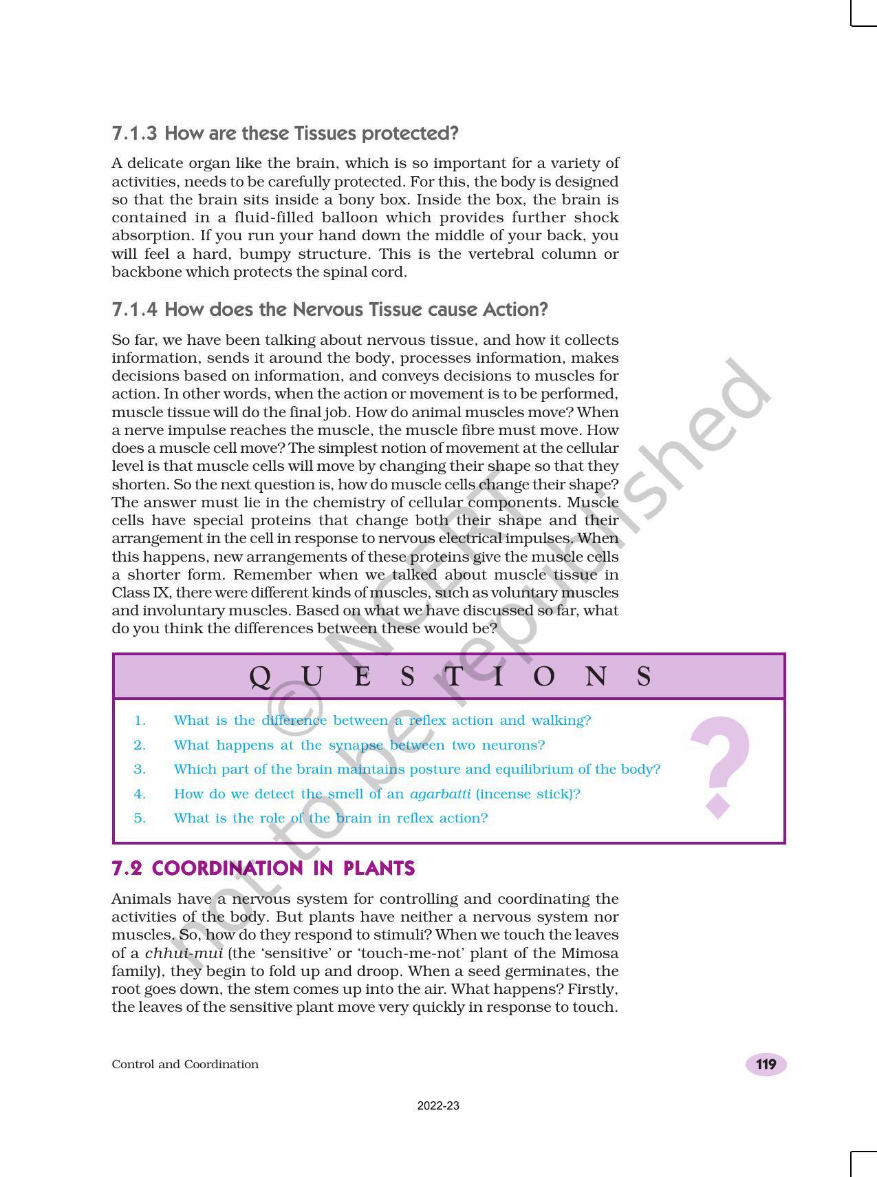 NCERT Book for Class 10 Science Chapter 7 Control and Coordination - Page 6