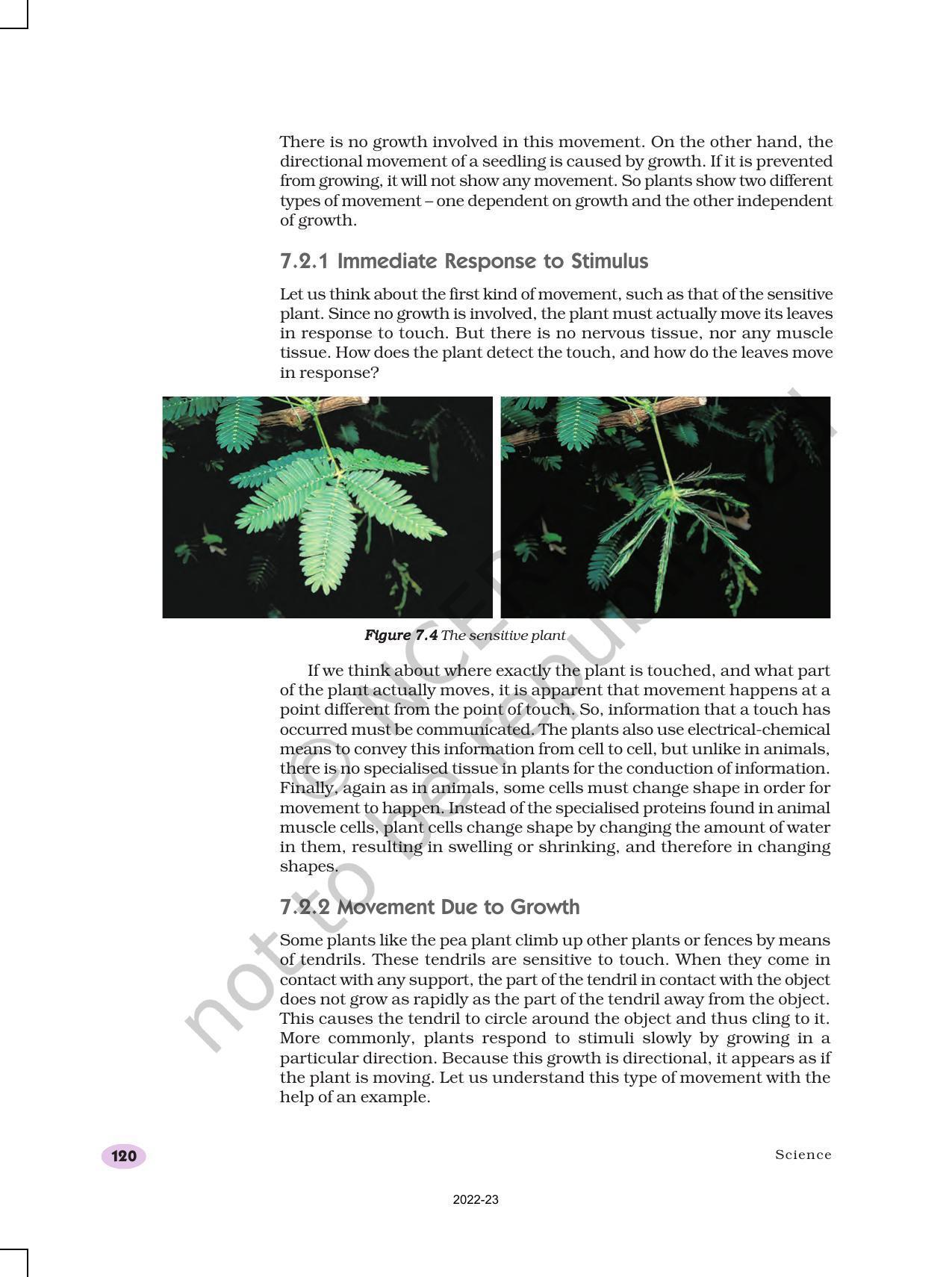 NCERT Book for Class 10 Science Chapter 7 Control and Coordination - Page 7