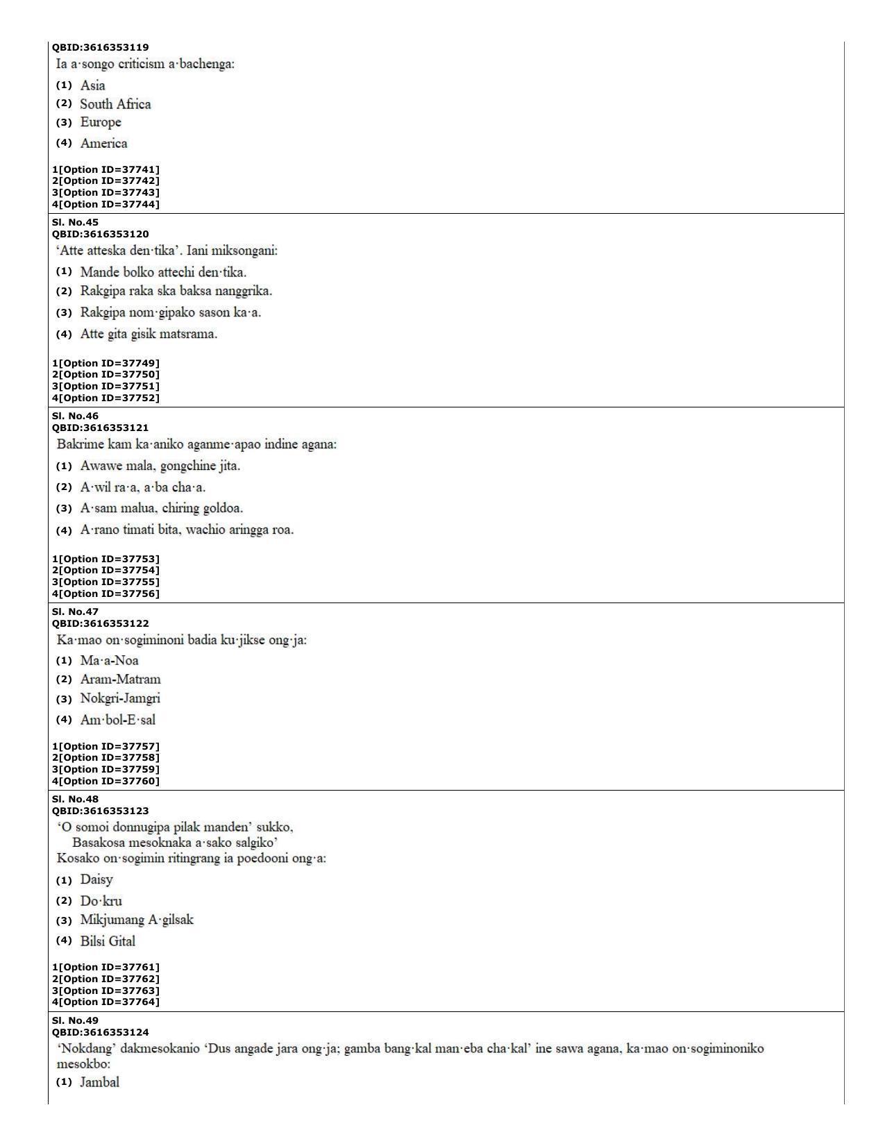 CUET (PG) 2022: PGQP-60 Garo (10-09-2022) Question Paper - Page 14