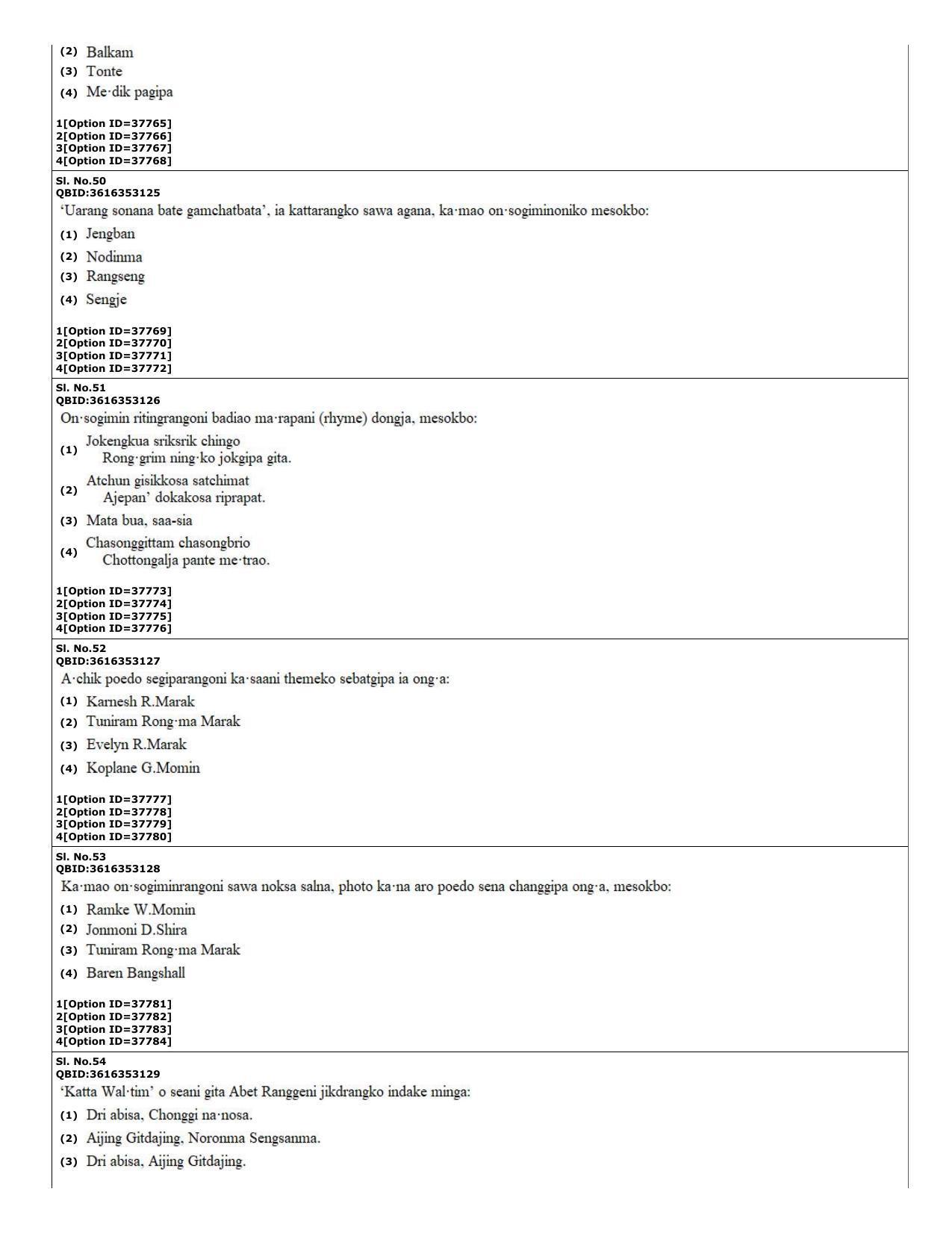 CUET (PG) 2022: PGQP-60 Garo (10-09-2022) Question Paper - Page 15