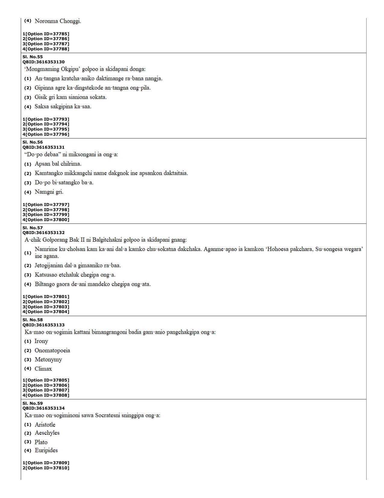 CUET (PG) 2022: PGQP-60 Garo (10-09-2022) Question Paper - Page 16