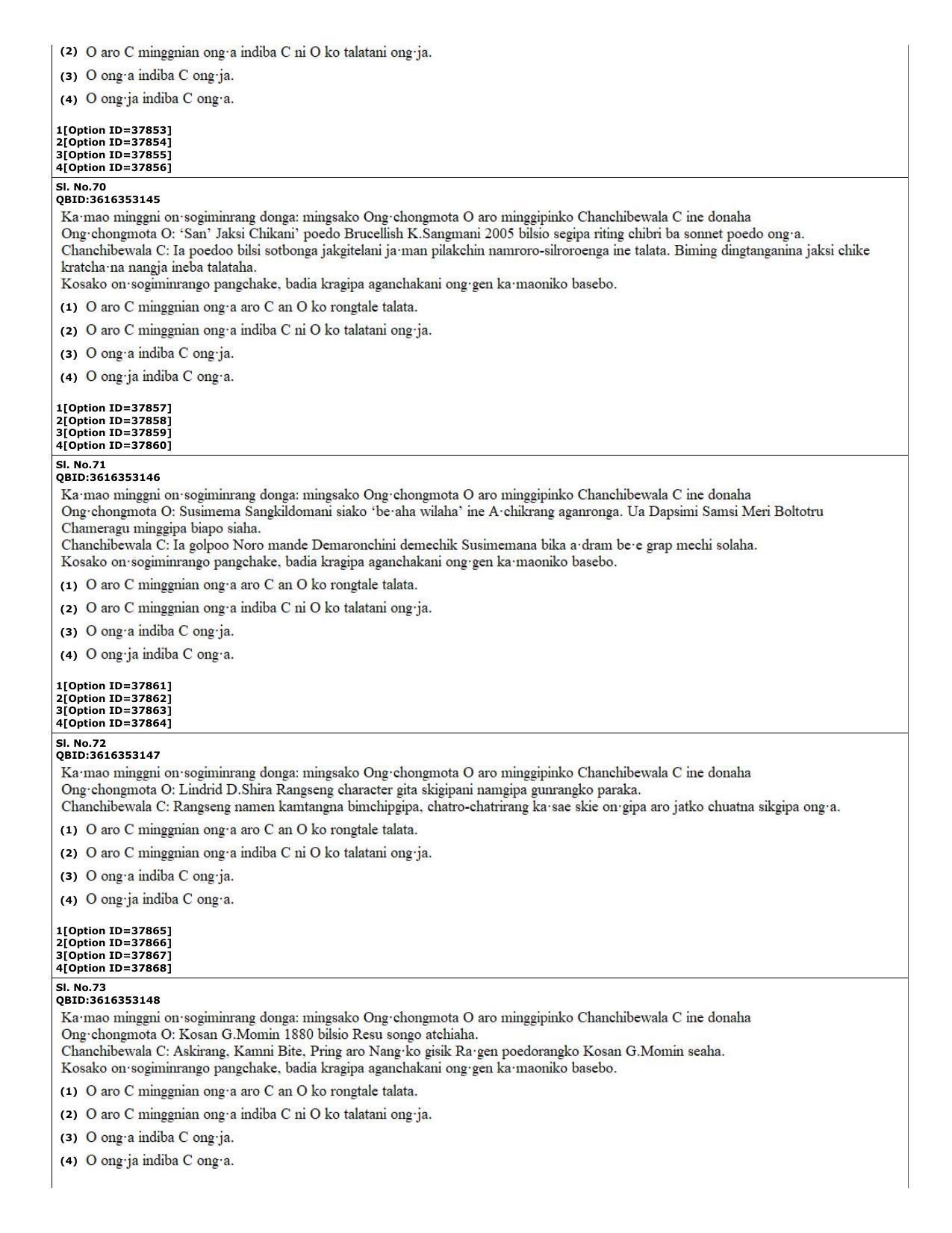 CUET (PG) 2022: PGQP-60 Garo (10-09-2022) Question Paper - Page 19