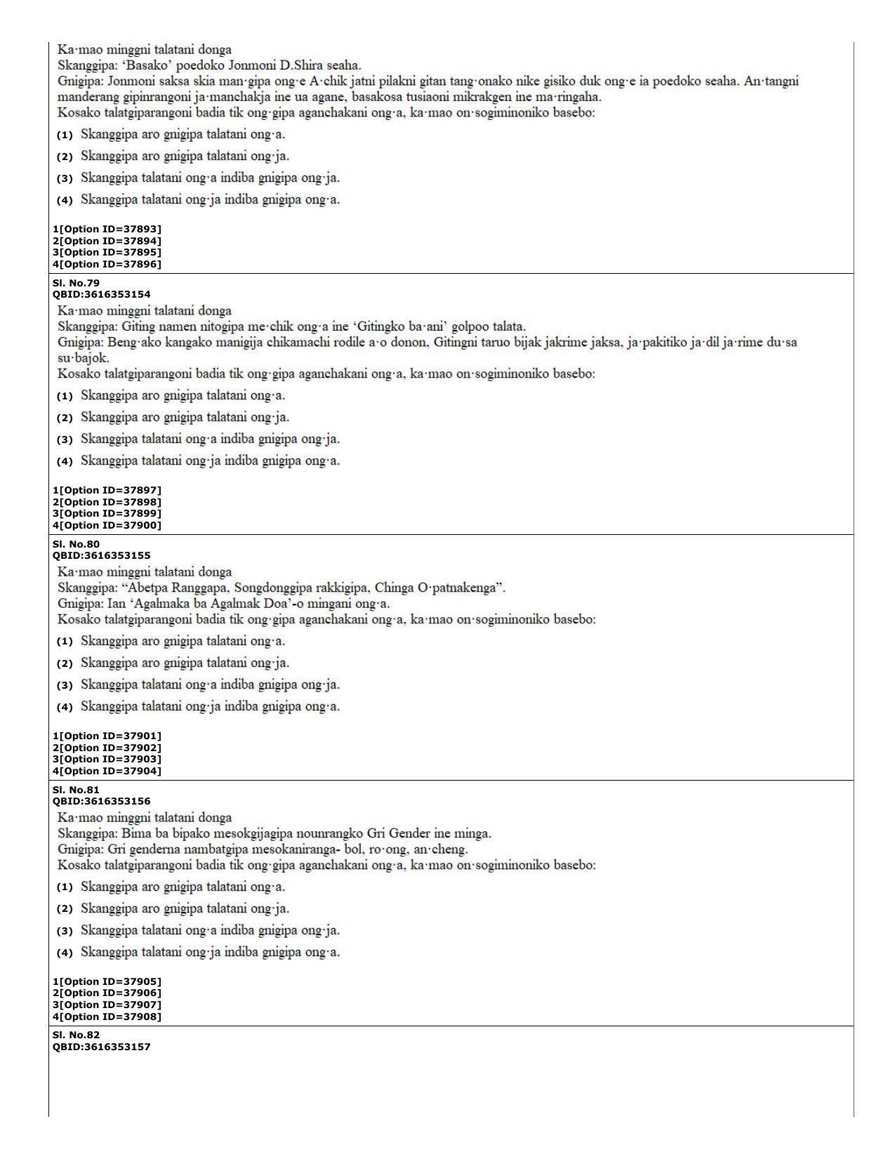 CUET (PG) 2022: PGQP-60 Garo (10-09-2022) Question Paper - Page 21