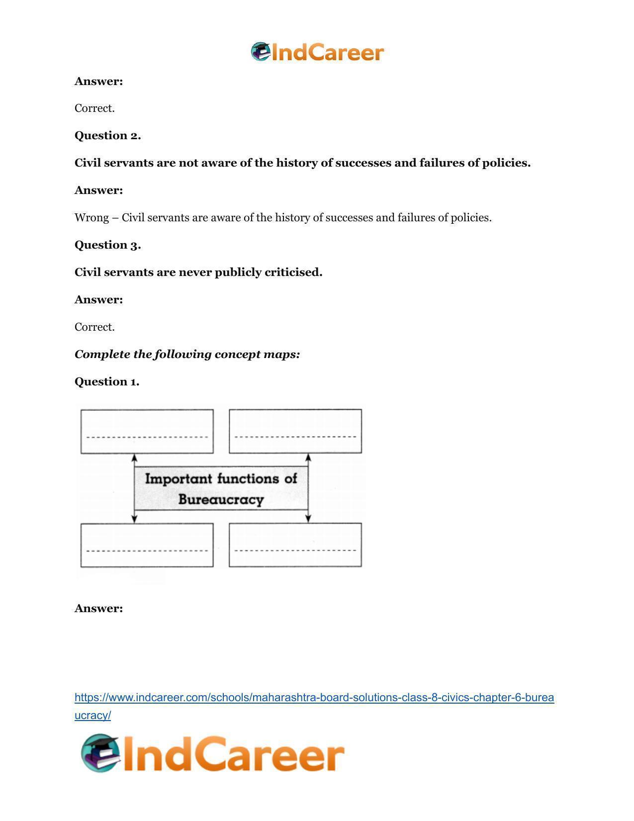 Maharashtra Board Solutions Class 8-Civics: Chapter 6- Bureaucracy - Page 9