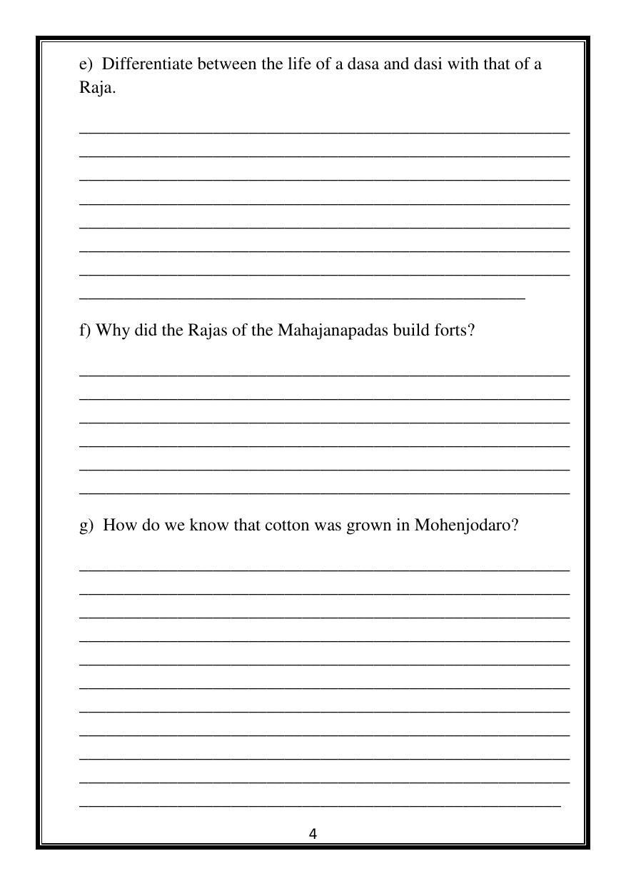 CBSE Worksheets for Class 6 Social Science History Assignment 13 - Page 4