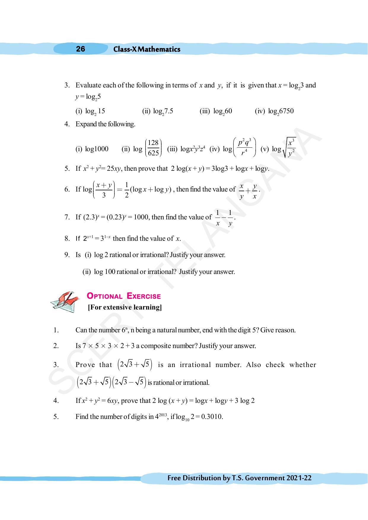 TS SCERT Class 10 Maths (English Medium) Text Book - Page 36