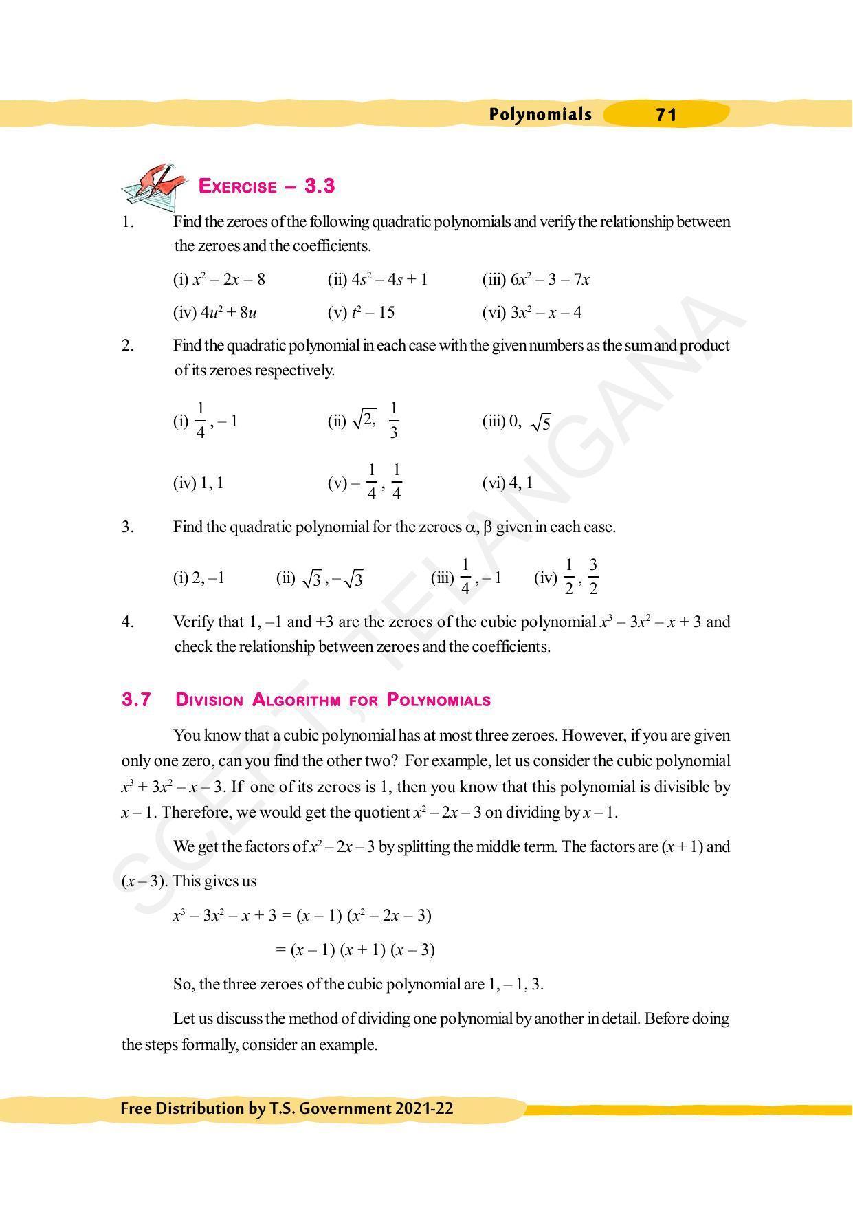 TS SCERT Class 10 Maths (English Medium) Text Book - Page 81