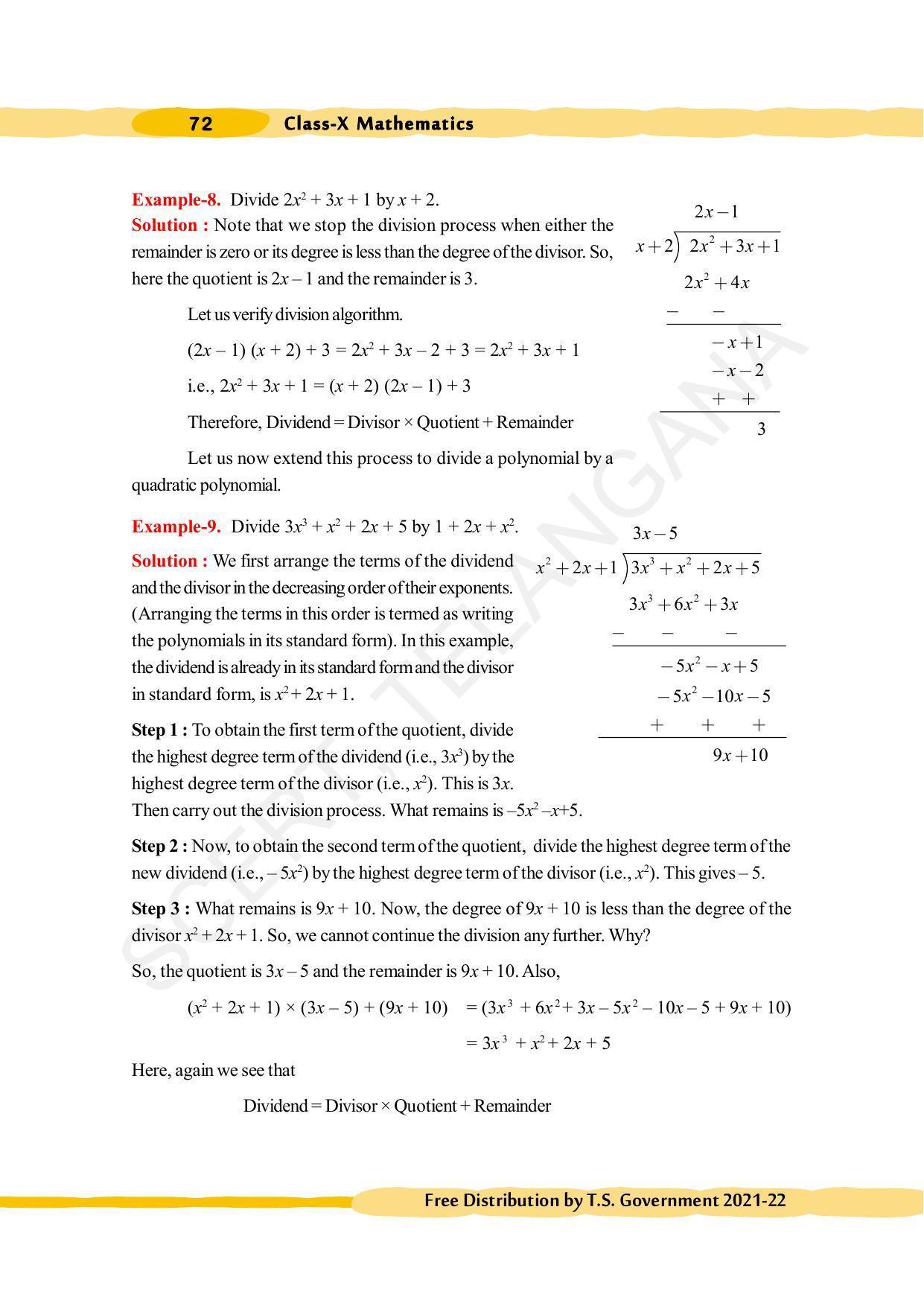 TS SCERT Class 10 Maths (English Medium) Text Book - Page 82