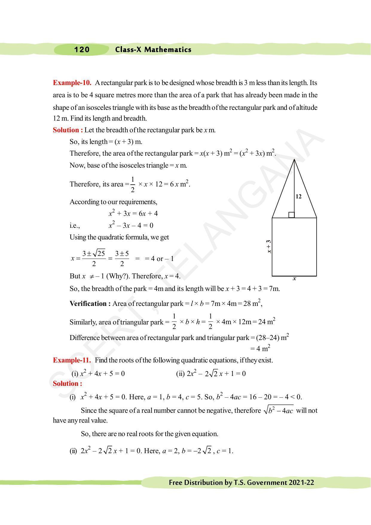 TS SCERT Class 10 Maths (English Medium) Text Book - Page 130