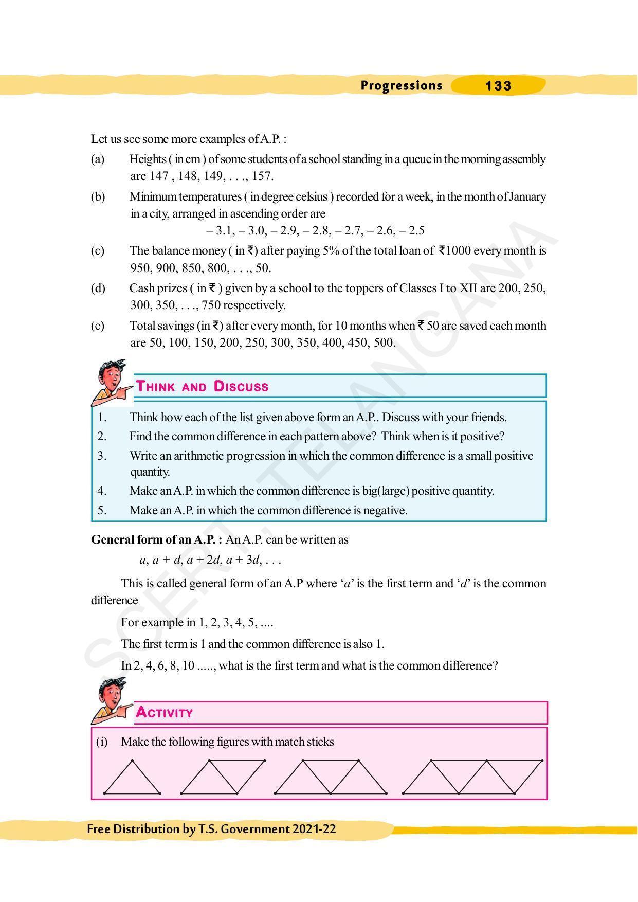 TS SCERT Class 10 Maths (English Medium) Text Book - Page 143