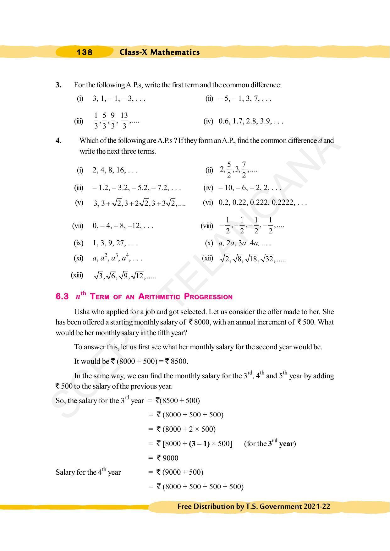 TS SCERT Class 10 Maths (English Medium) Text Book - Page 148