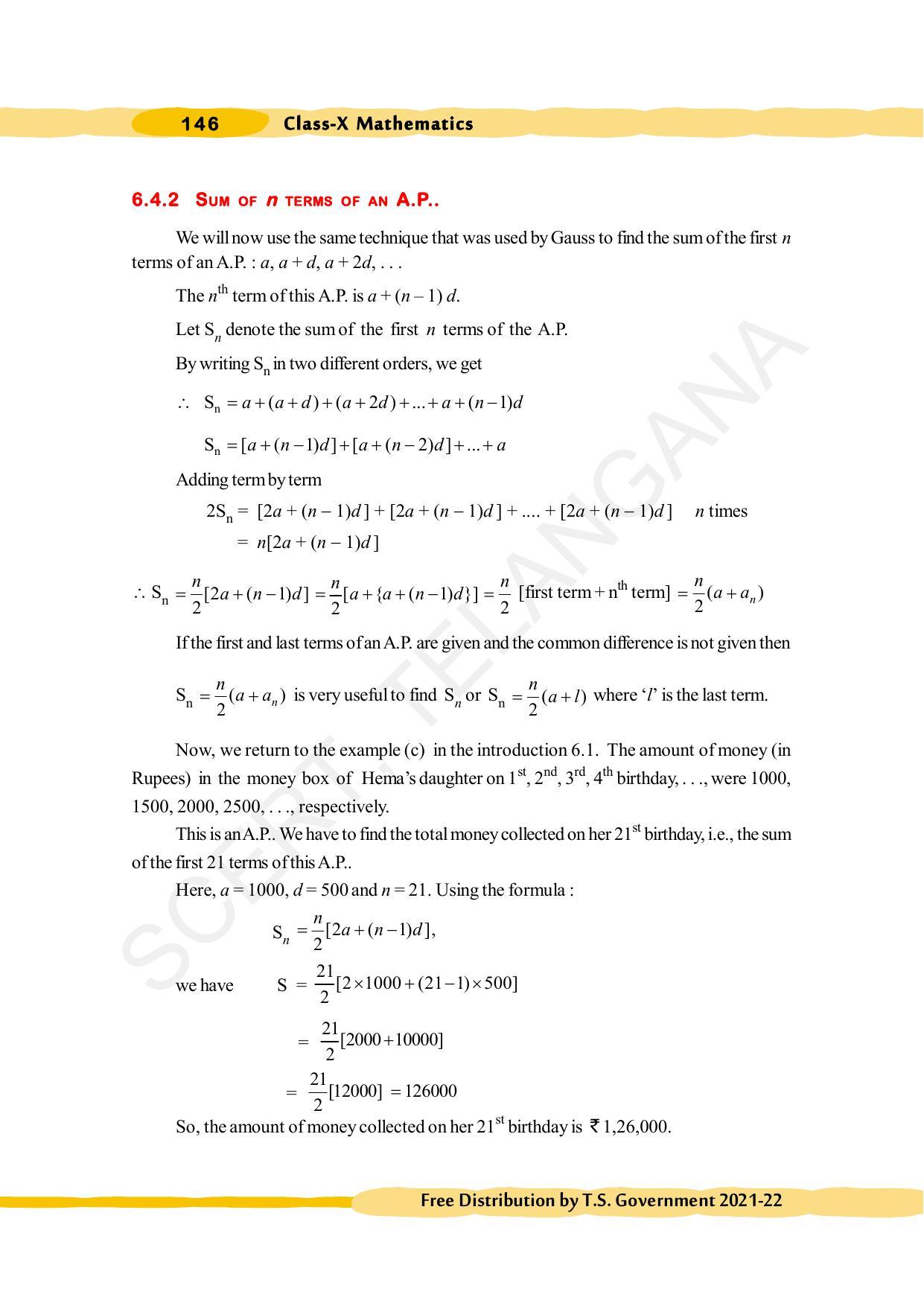 TS SCERT Class 10 Maths (English Medium) Text Book - Page 156