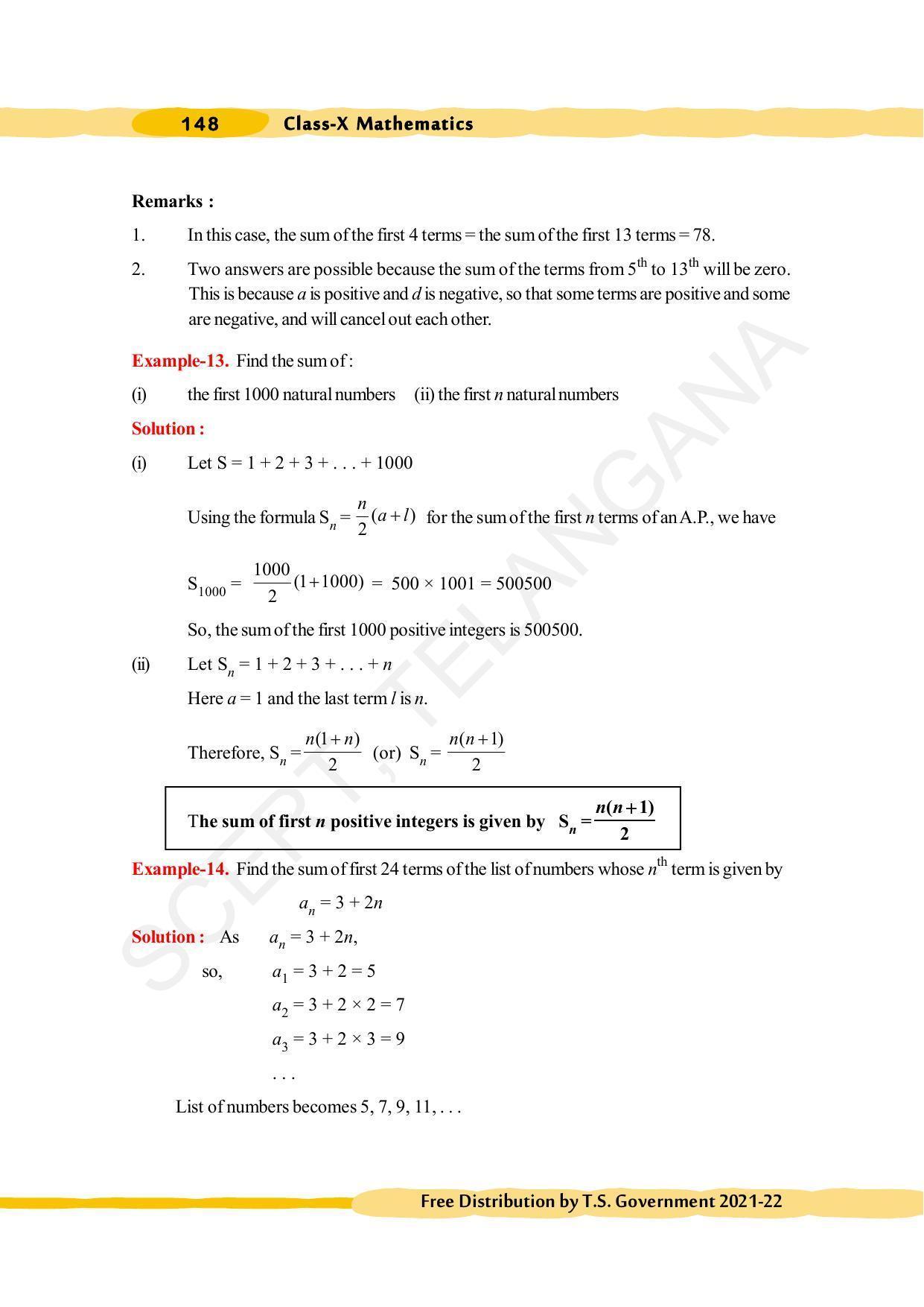 TS SCERT Class 10 Maths (English Medium) Text Book - Page 158