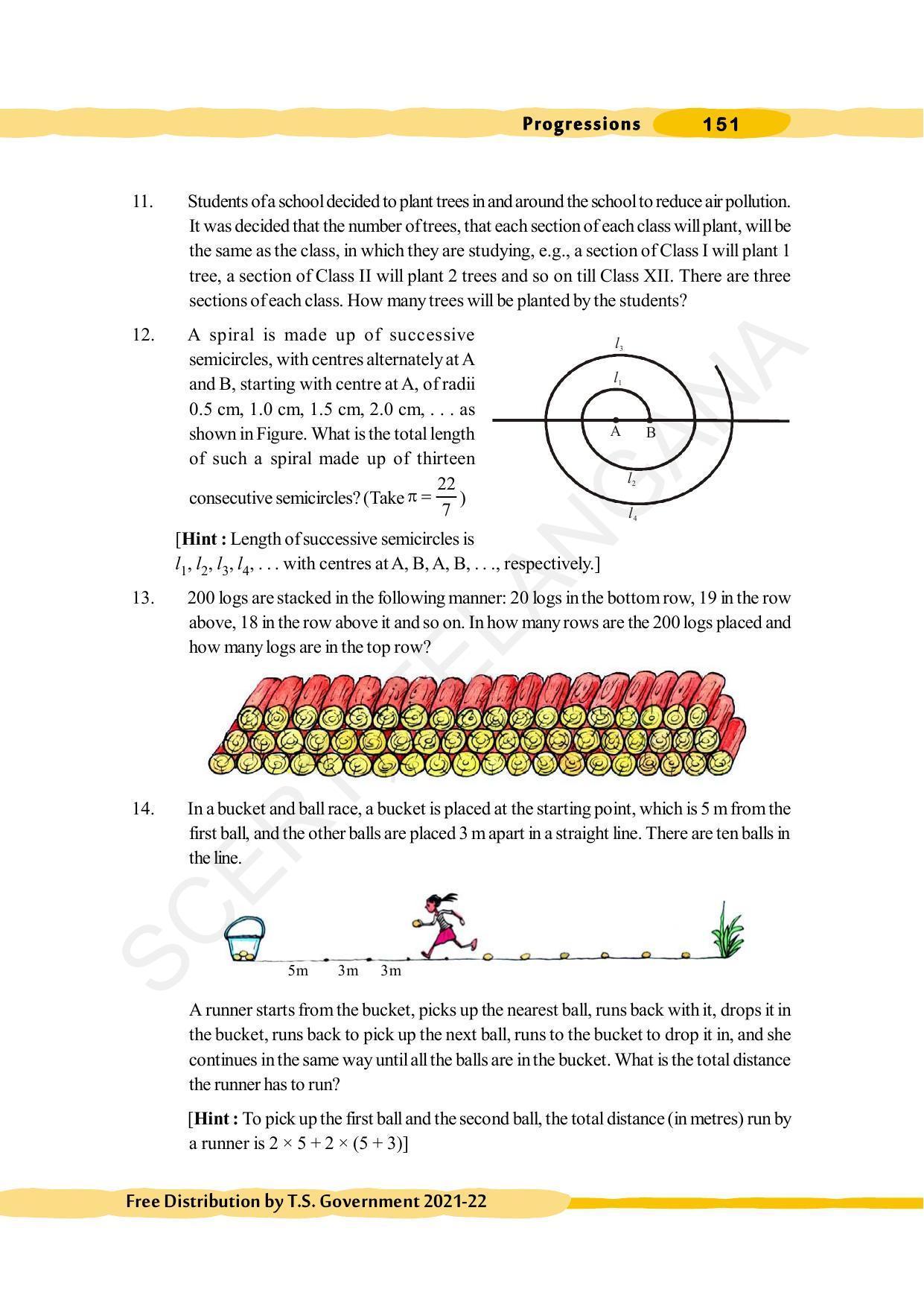 TS SCERT Class 10 Maths (English Medium) Text Book - Page 161