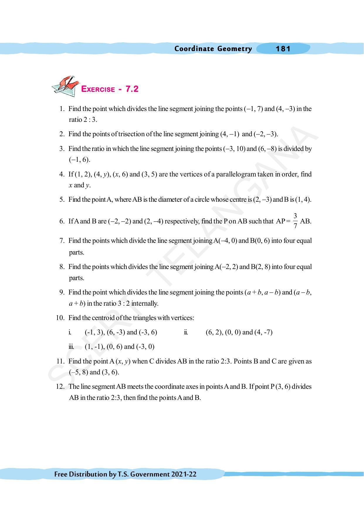 TS SCERT Class 10 Maths (English Medium) Text Book - Page 191