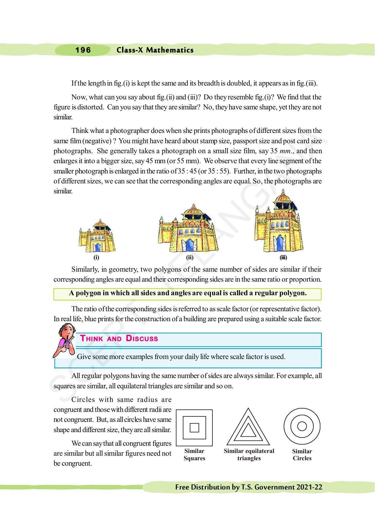 TS SCERT Class 10 Maths (English Medium) Text Book - Page 206