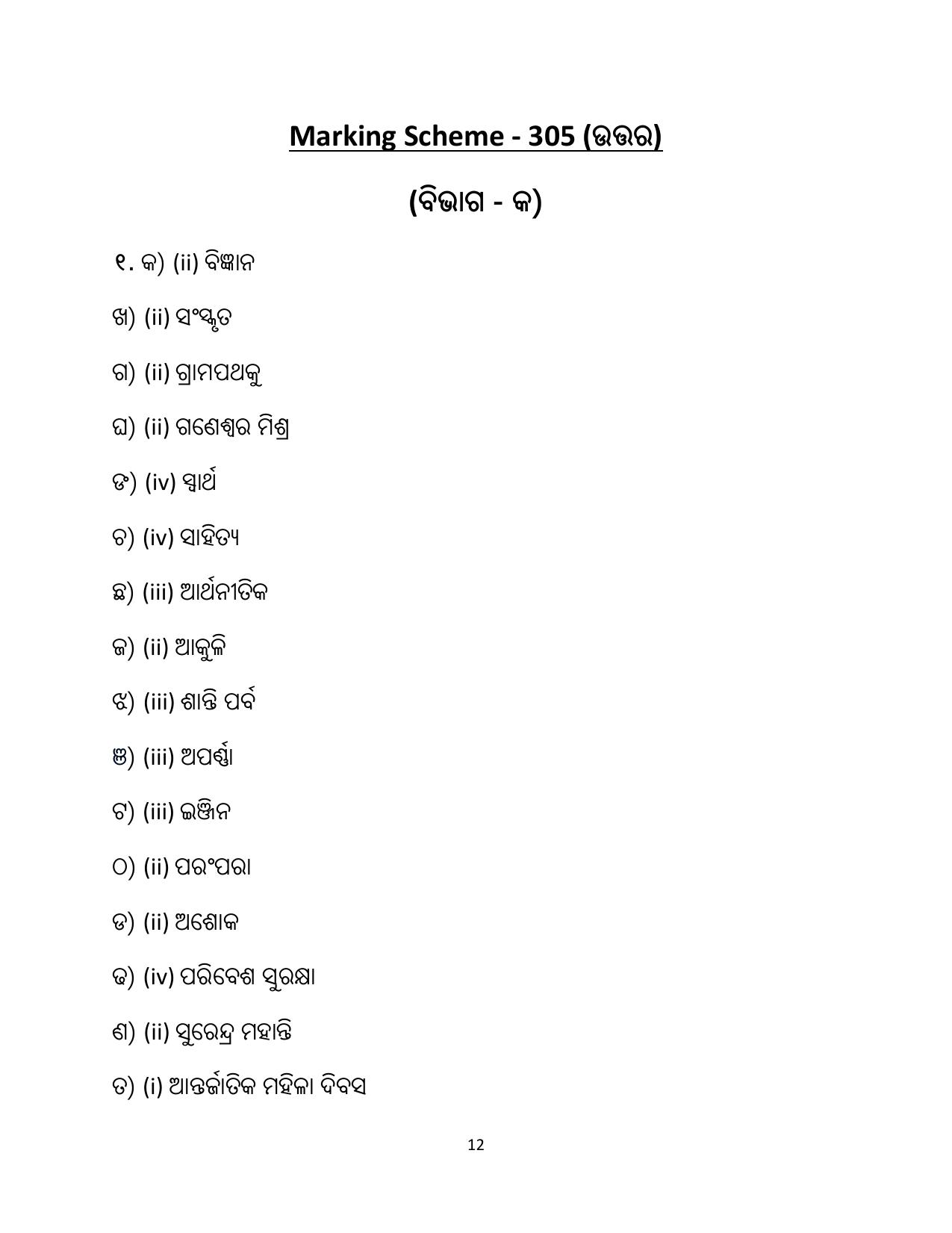 NIOS Class 12 Odia Sample Paper - Page 12