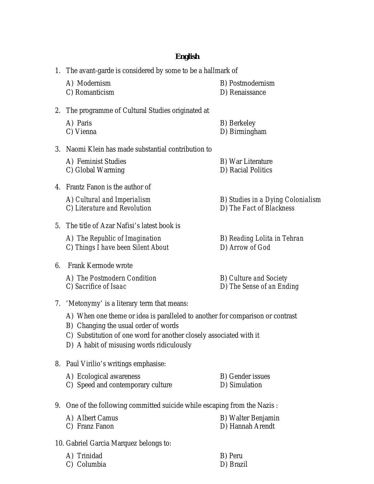 PU MPET Chinese 2016 Question Paper - Page 6