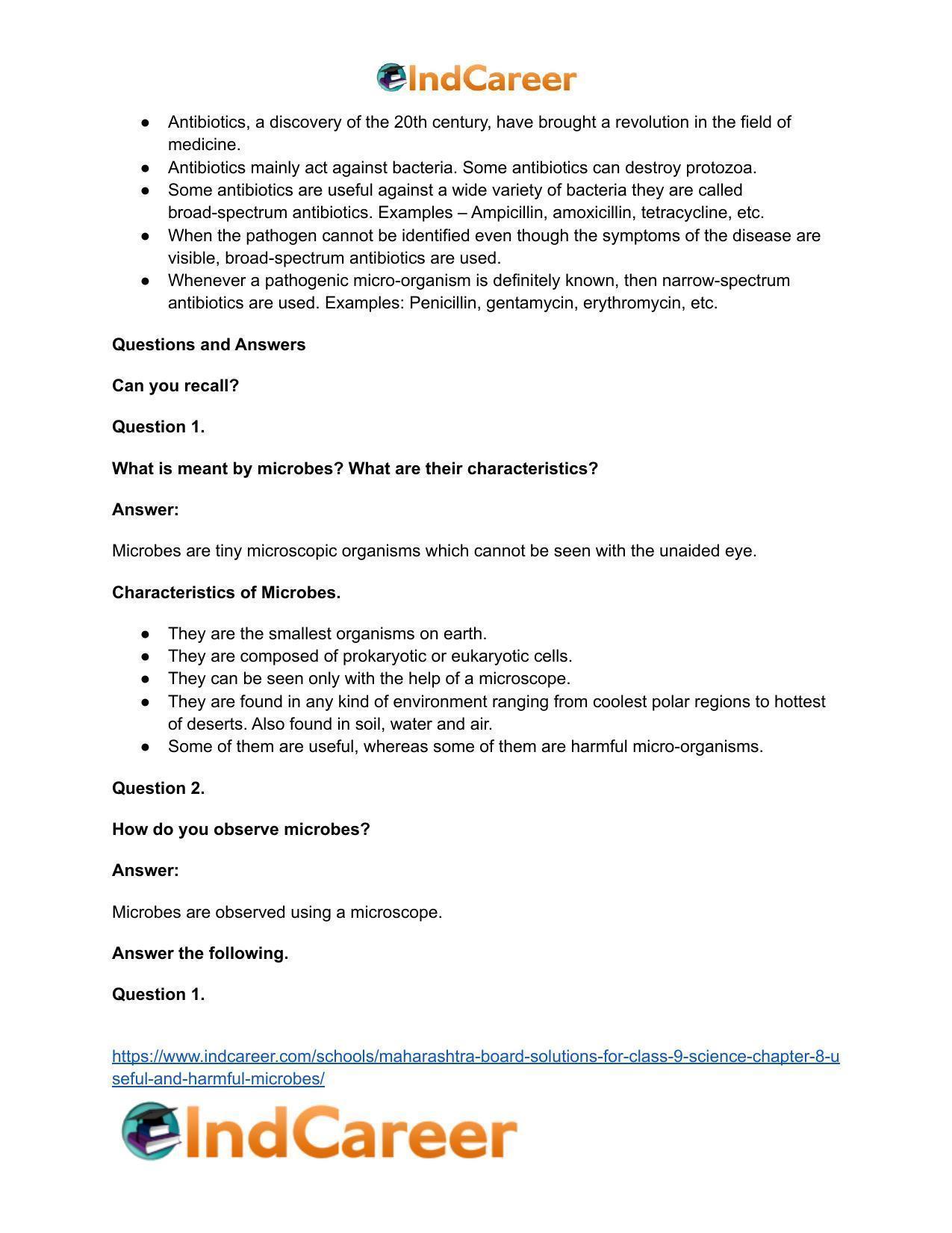 Maharashtra Board Solutions for Class 9- Science: Chapter 8- Useful and Harmful Microbes - Page 7