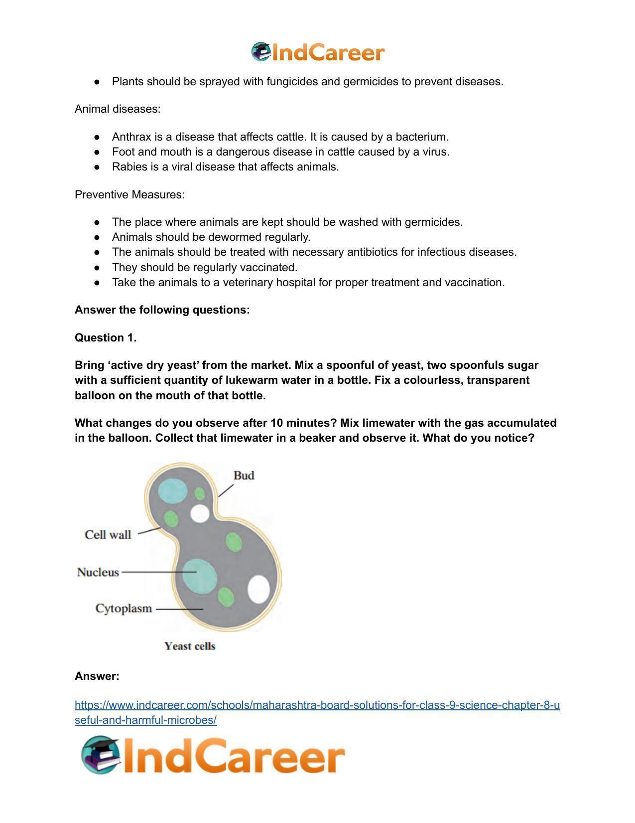 Maharashtra Board Solutions for Class 9- Science: Chapter 8- Useful and Harmful Microbes - Page 13