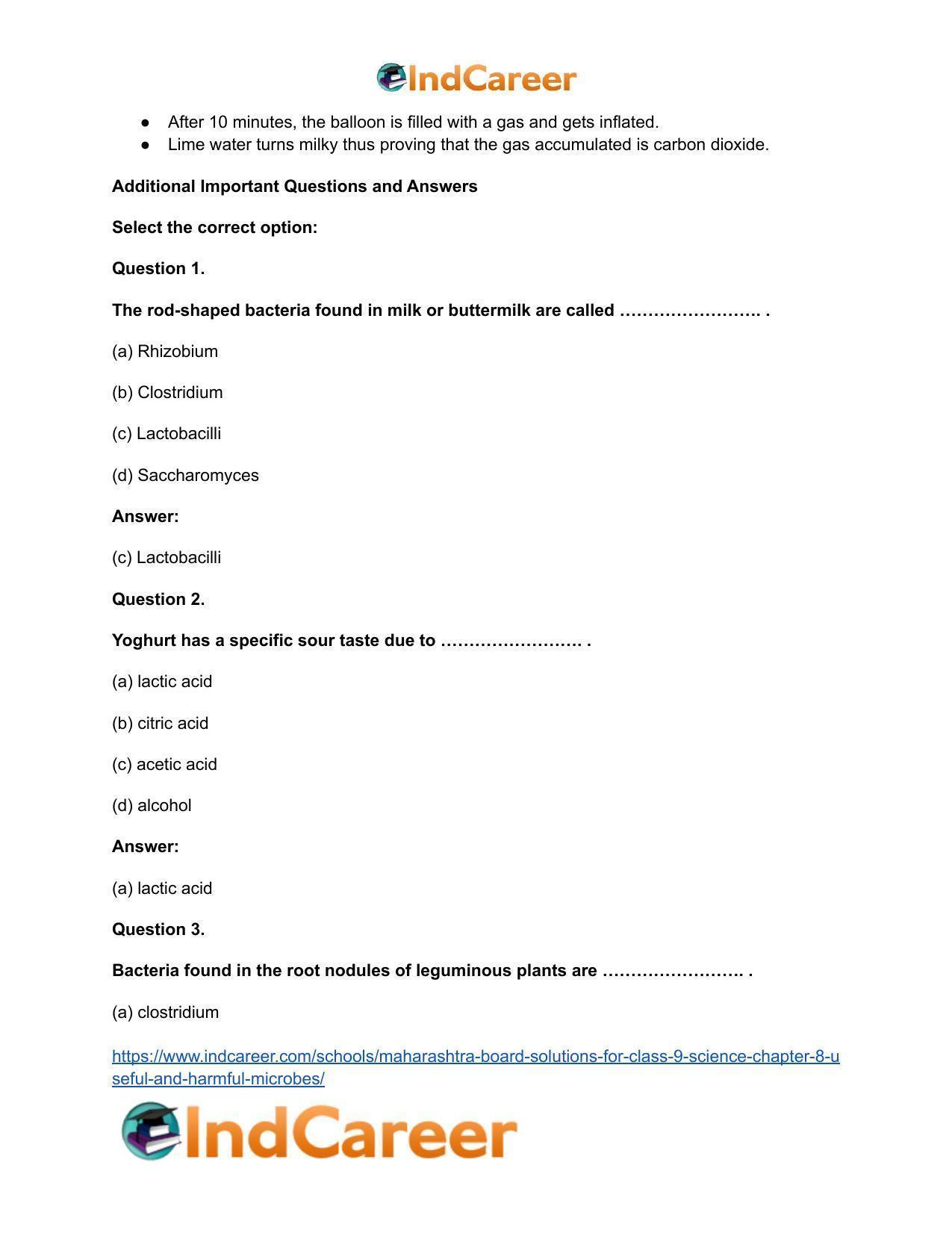 Maharashtra Board Solutions for Class 9- Science: Chapter 8- Useful and Harmful Microbes - Page 14