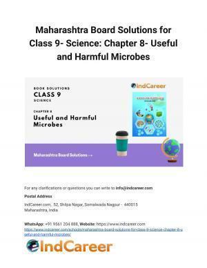Maharashtra Board Solutions for Class 9- Science: Chapter 8- Useful and Harmful Microbes