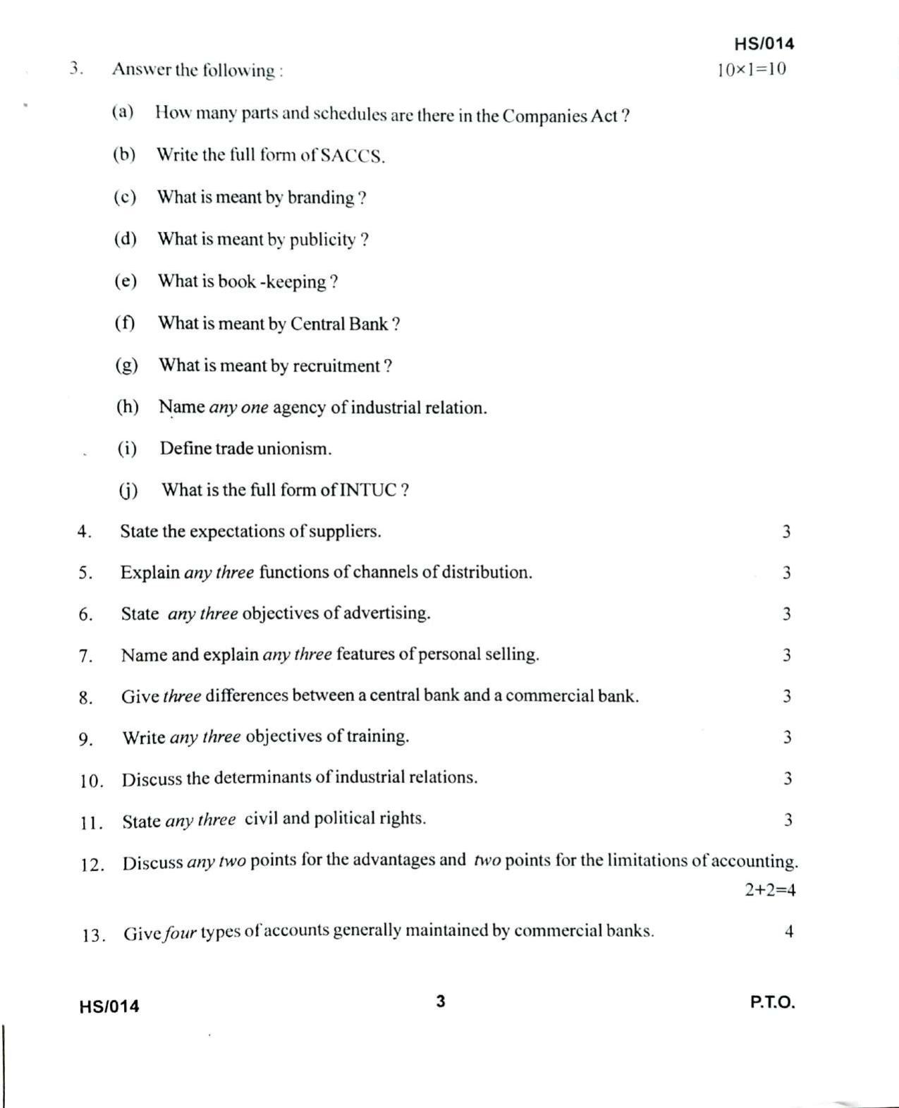 MBSE HSLC/Class 10 2021 Question Paper - Page 20