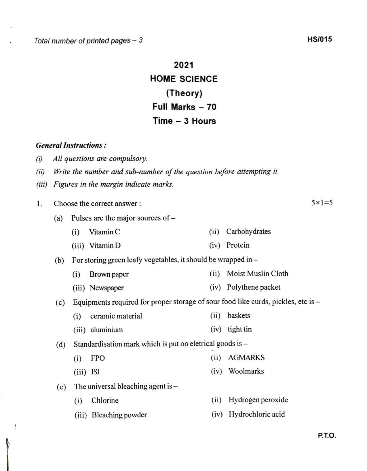 MBSE HSLC/Class 10 2021 Question Paper - Page 28