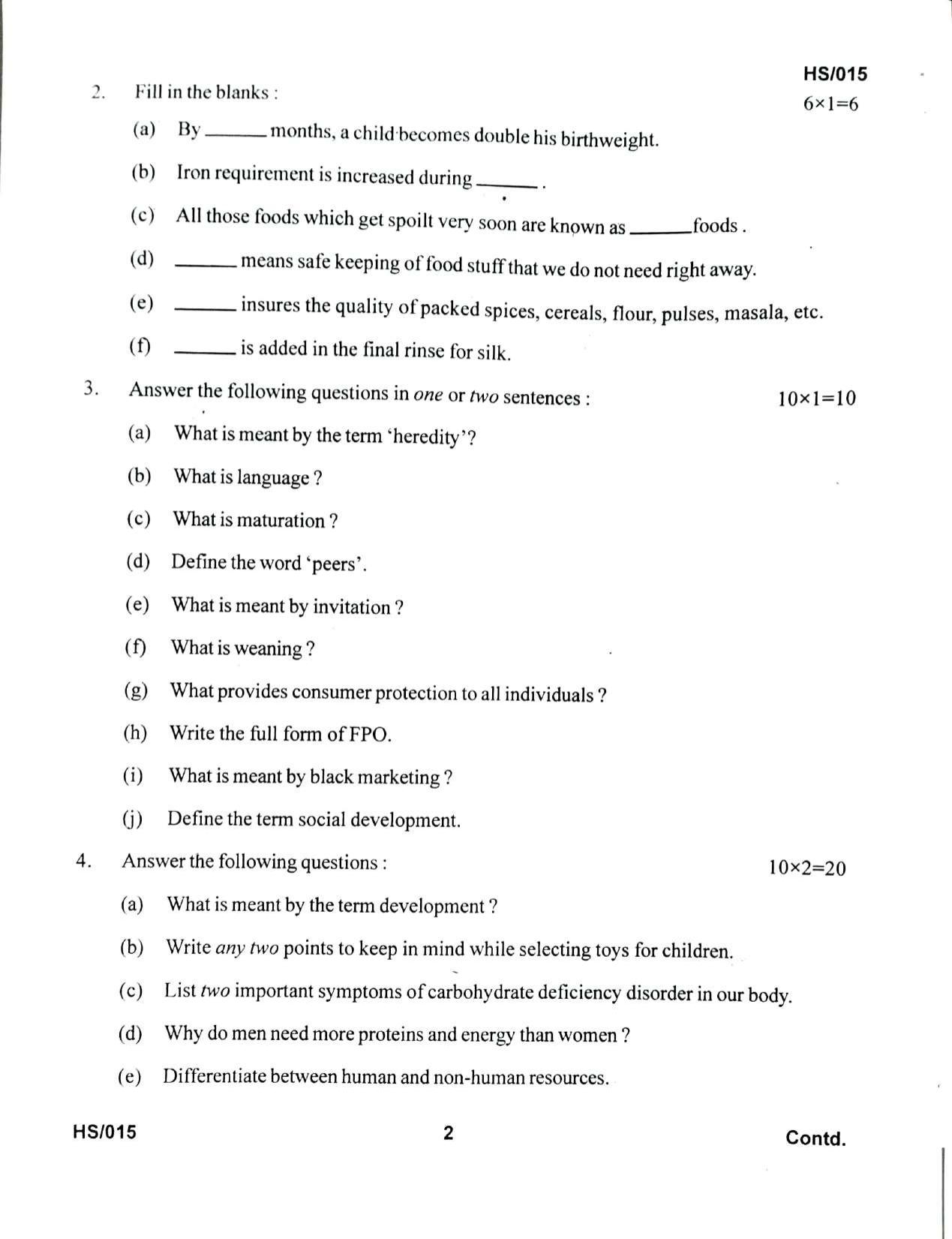MBSE HSLC/Class 10 2021 Question Paper - Page 29