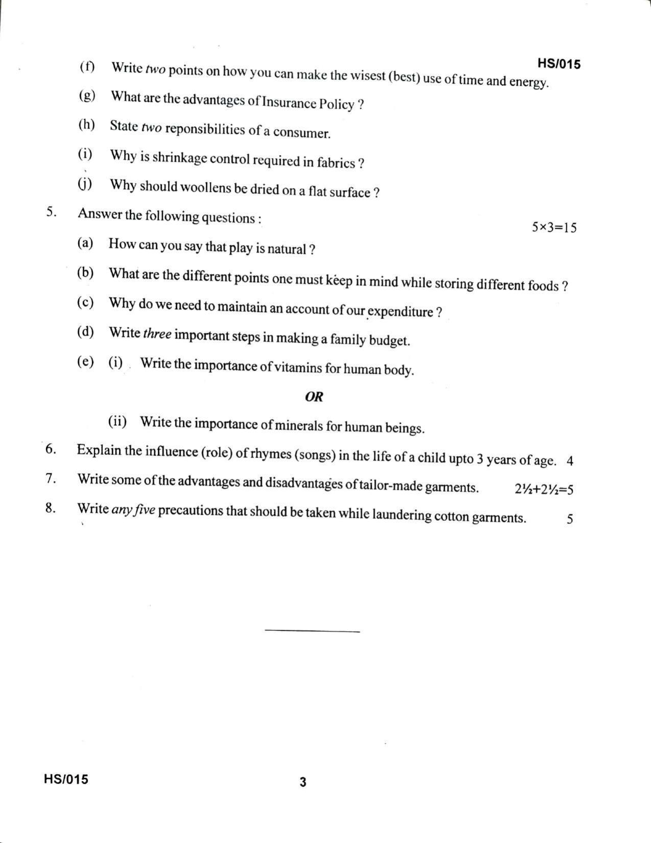 MBSE HSLC/Class 10 2021 Question Paper - Page 30