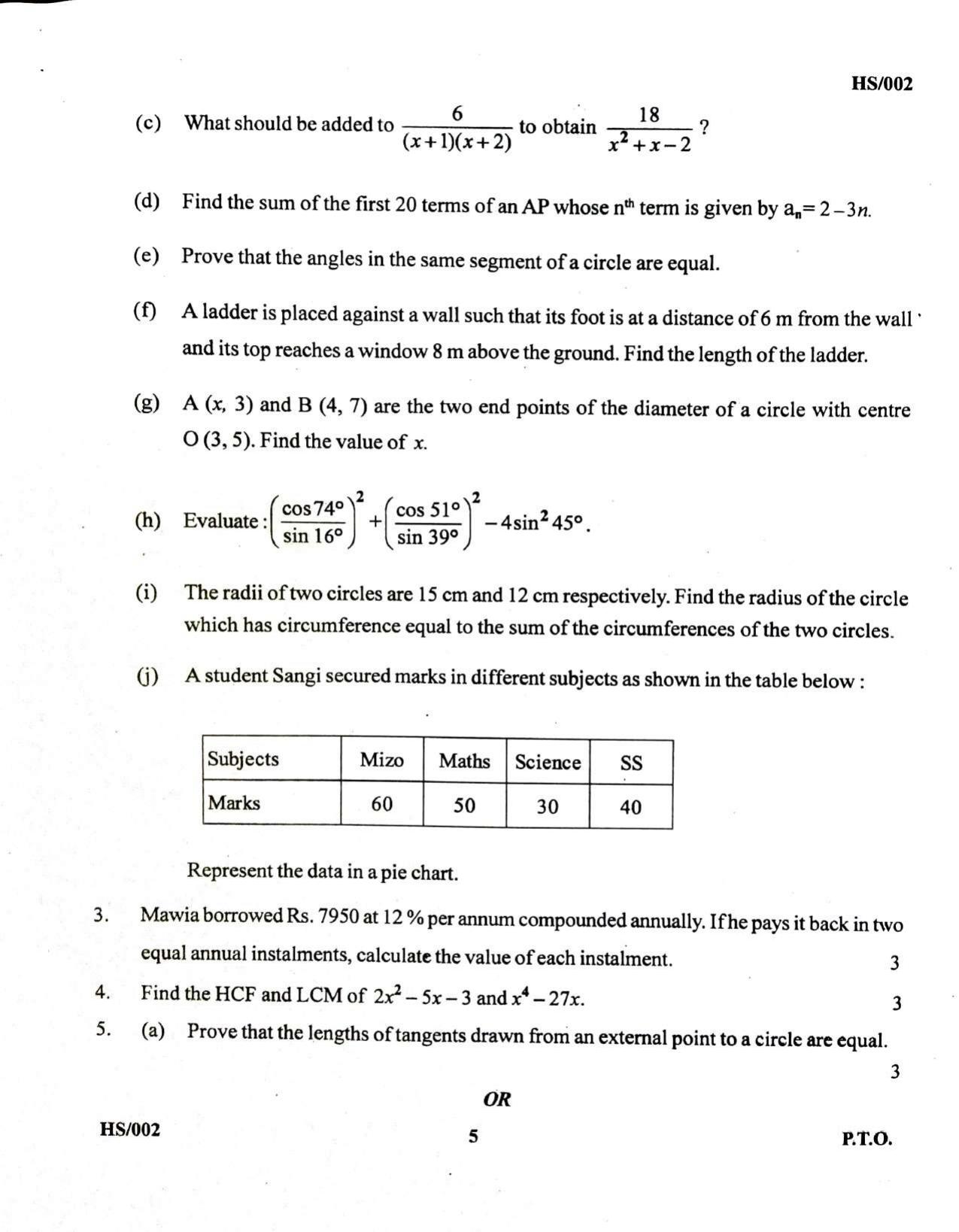 MBSE HSLC/Class 10 2021 Question Paper - Page 48