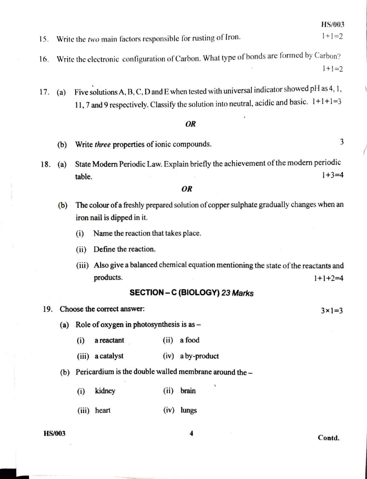 MBSE HSLC/Class 10 2021 Question Paper - Page 59