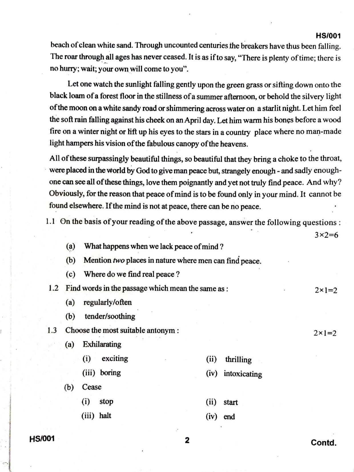 MBSE HSLC/Class 10 2021 Question Paper - Page 66
