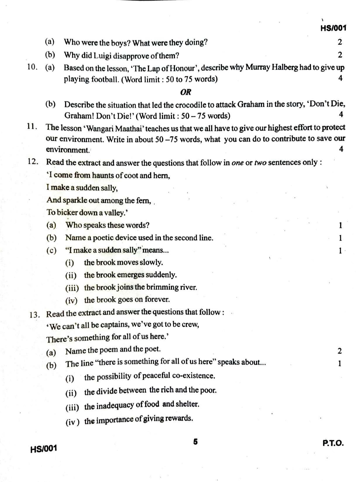 MBSE HSLC/Class 10 2021 Question Paper - Page 69